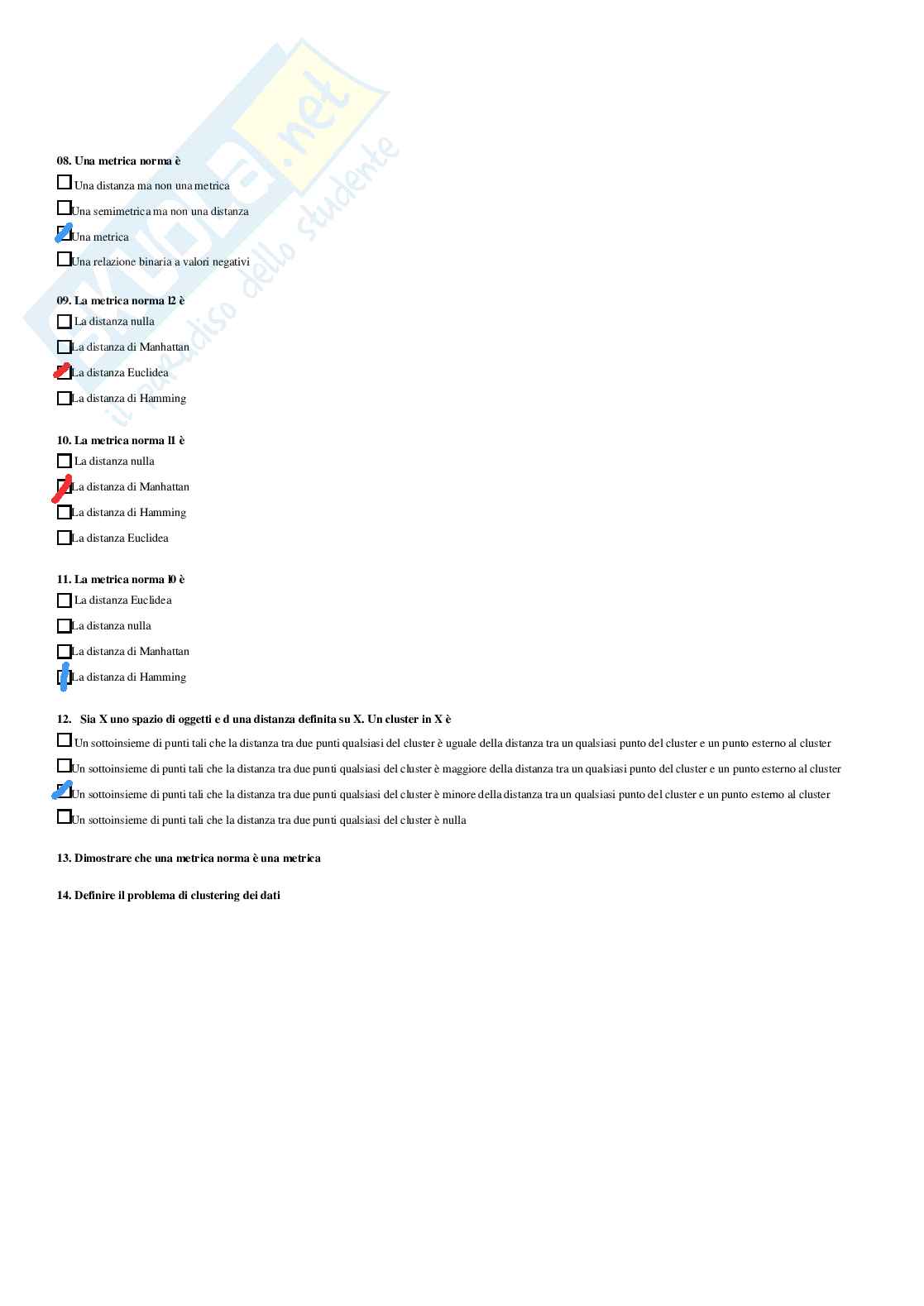 Ricerca operativa 2 – Paniere risposte chiuse completo (282) –  A.A. 2025/2026 Pag. 46