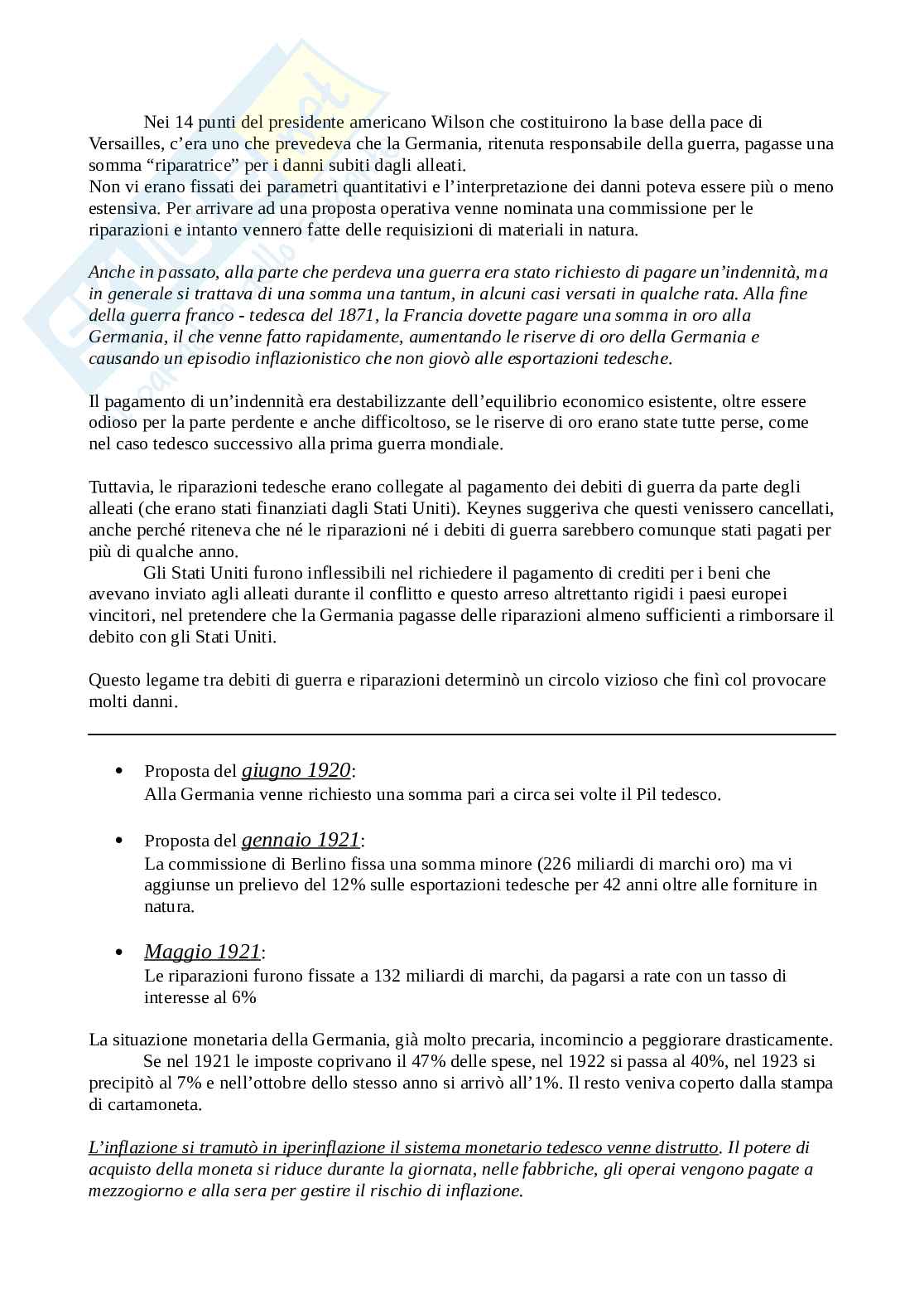 Contenuti Parziale 1 di Storia economica (con integrazioni) Pag. 71