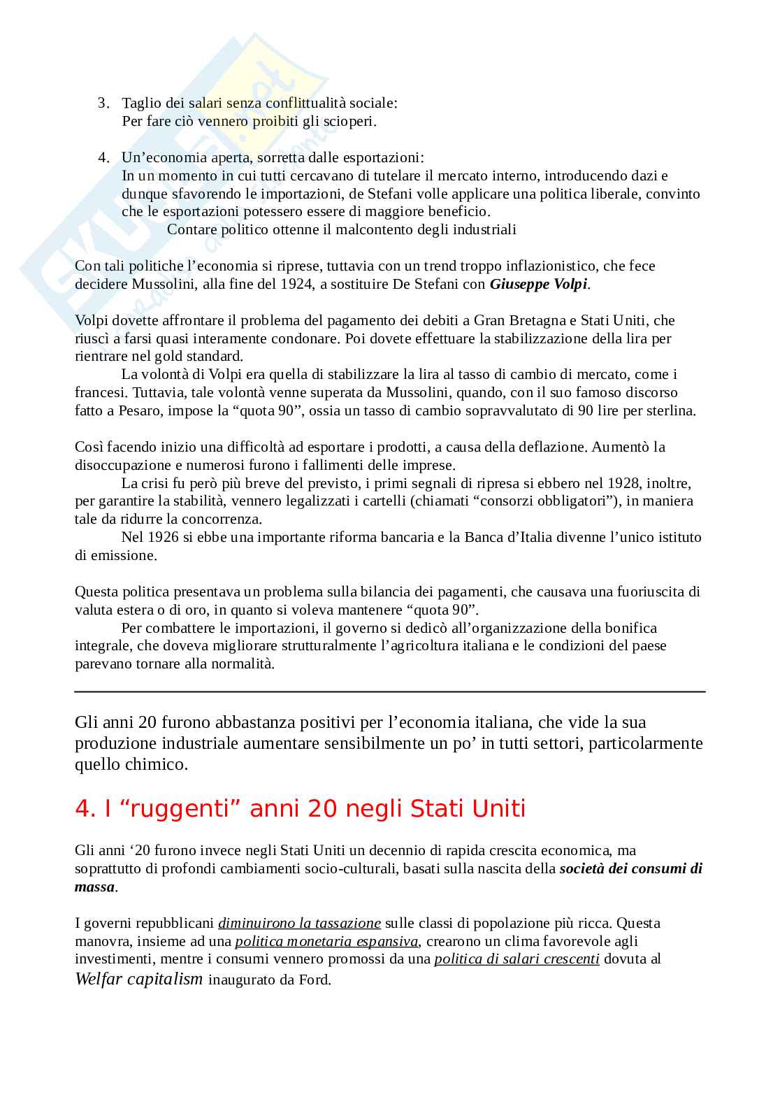 Contenuti Parziale 1 di Storia economica (con integrazioni) Pag. 76