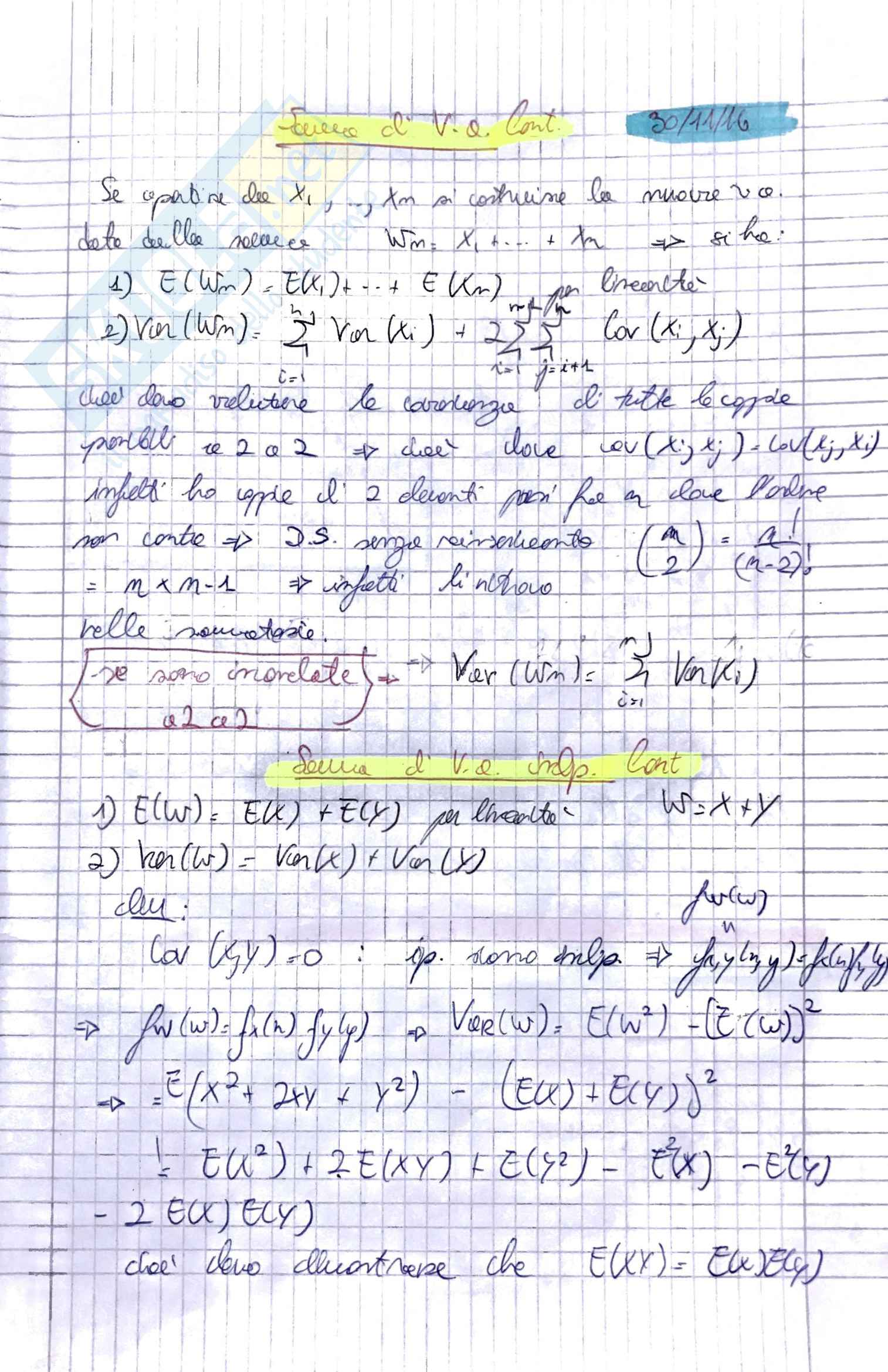 Teoria della Probabilità (3di3) Pag. 1