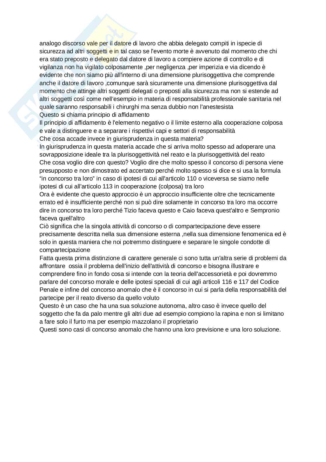 Appunti di lezione di Diritto penale su tentativo e concorso di persone nel reato Pag. 6