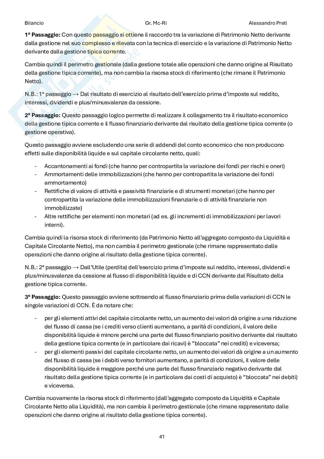 Bilancio – Appunti completi: teoria + scritture contabili (186 pag, 30 e lode) Pag. 41