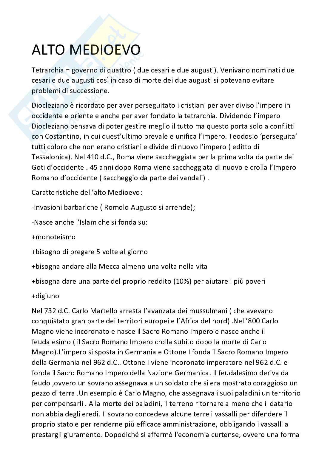 Differenza Tra Alto E Basso Medioevo Riassunto