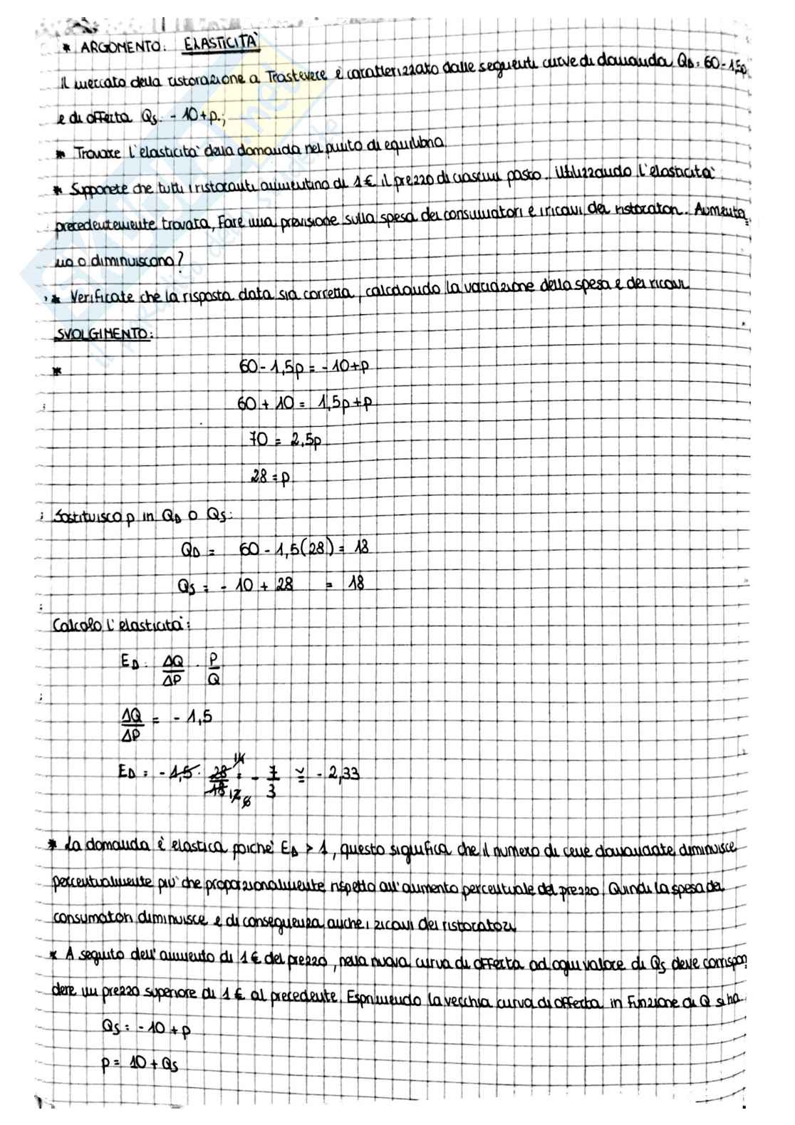 Esercizi svolti Economia politica  Pag. 1