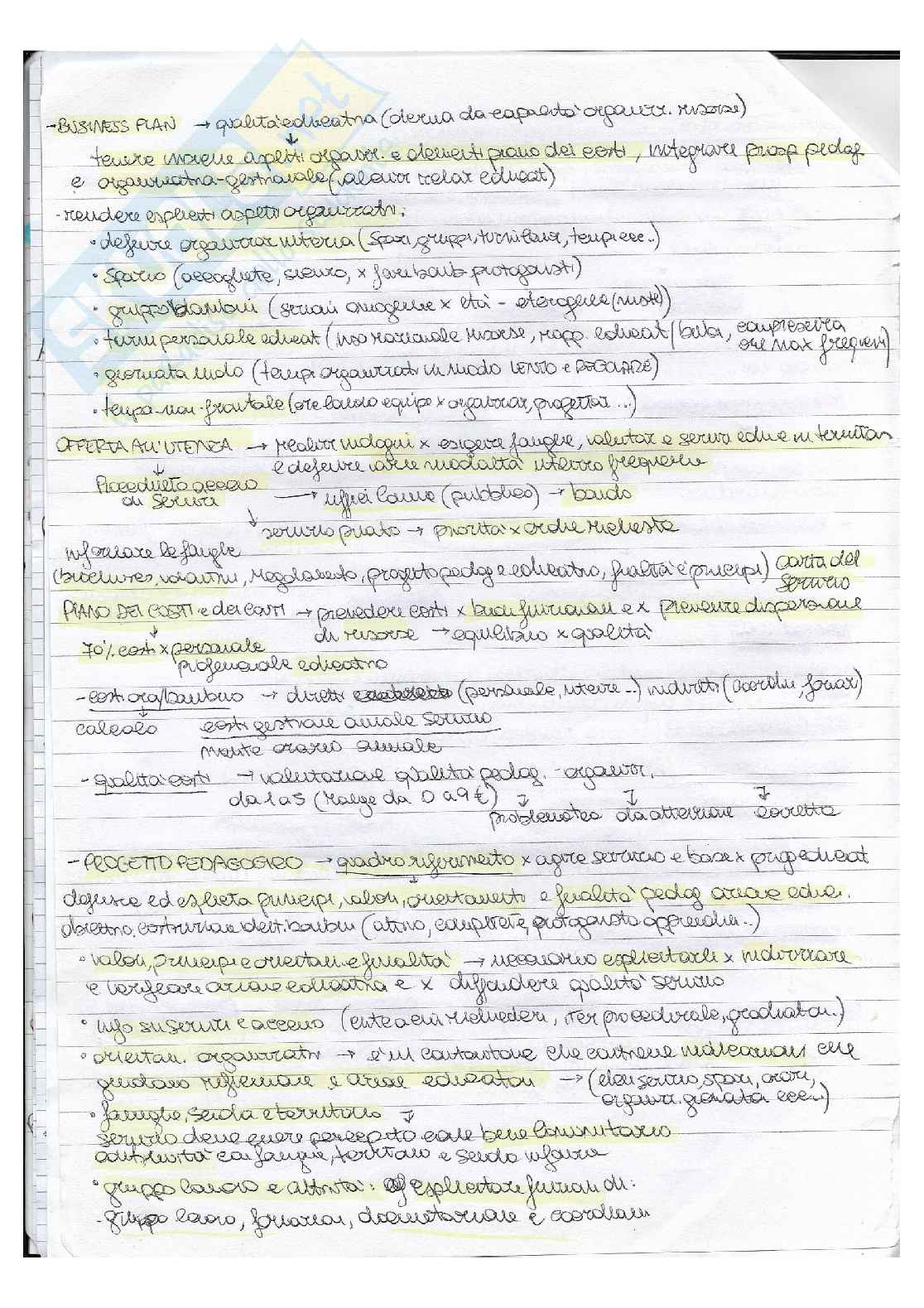 Appunti e schemi lezioni di Pedagogia dei servizi educativi Pag. 2