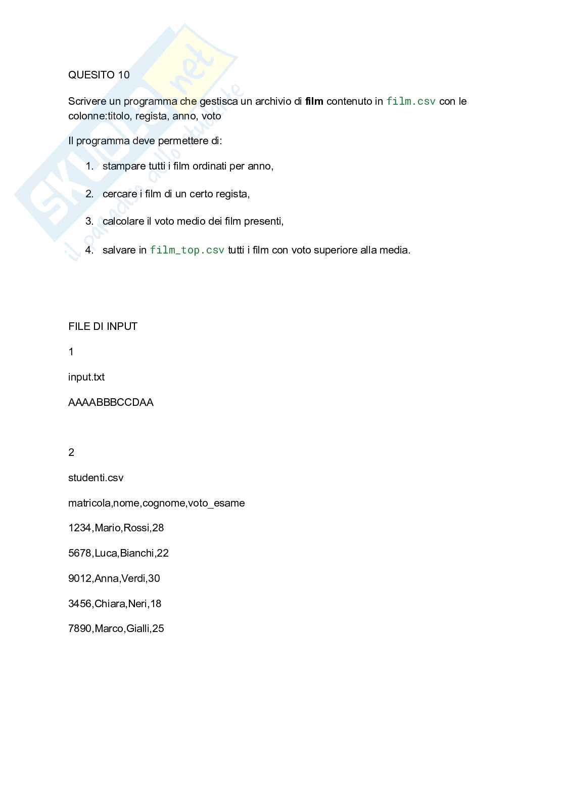 Python, quesiti Pag. 6