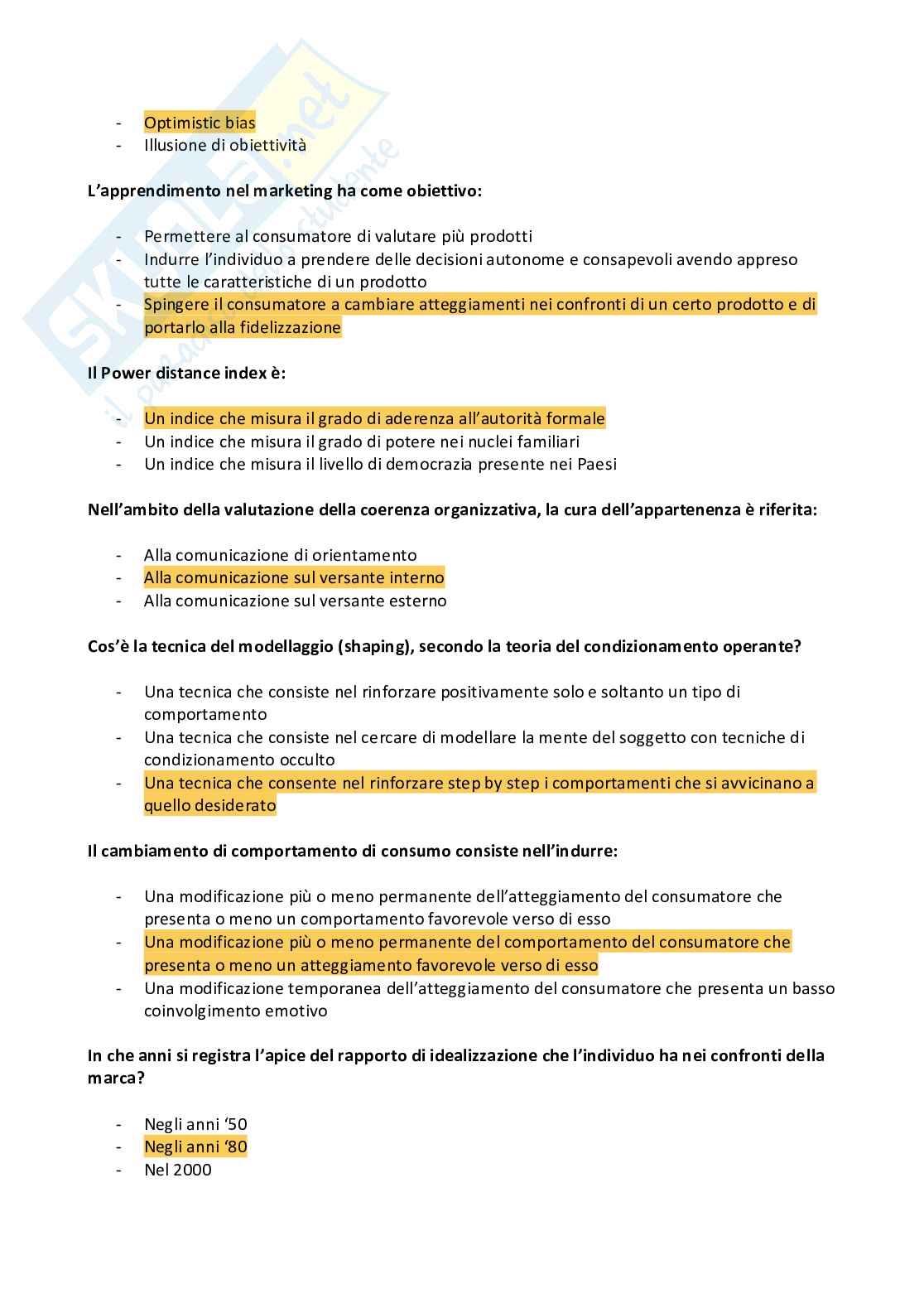 Domande esame Neuromarketing Pag. 11