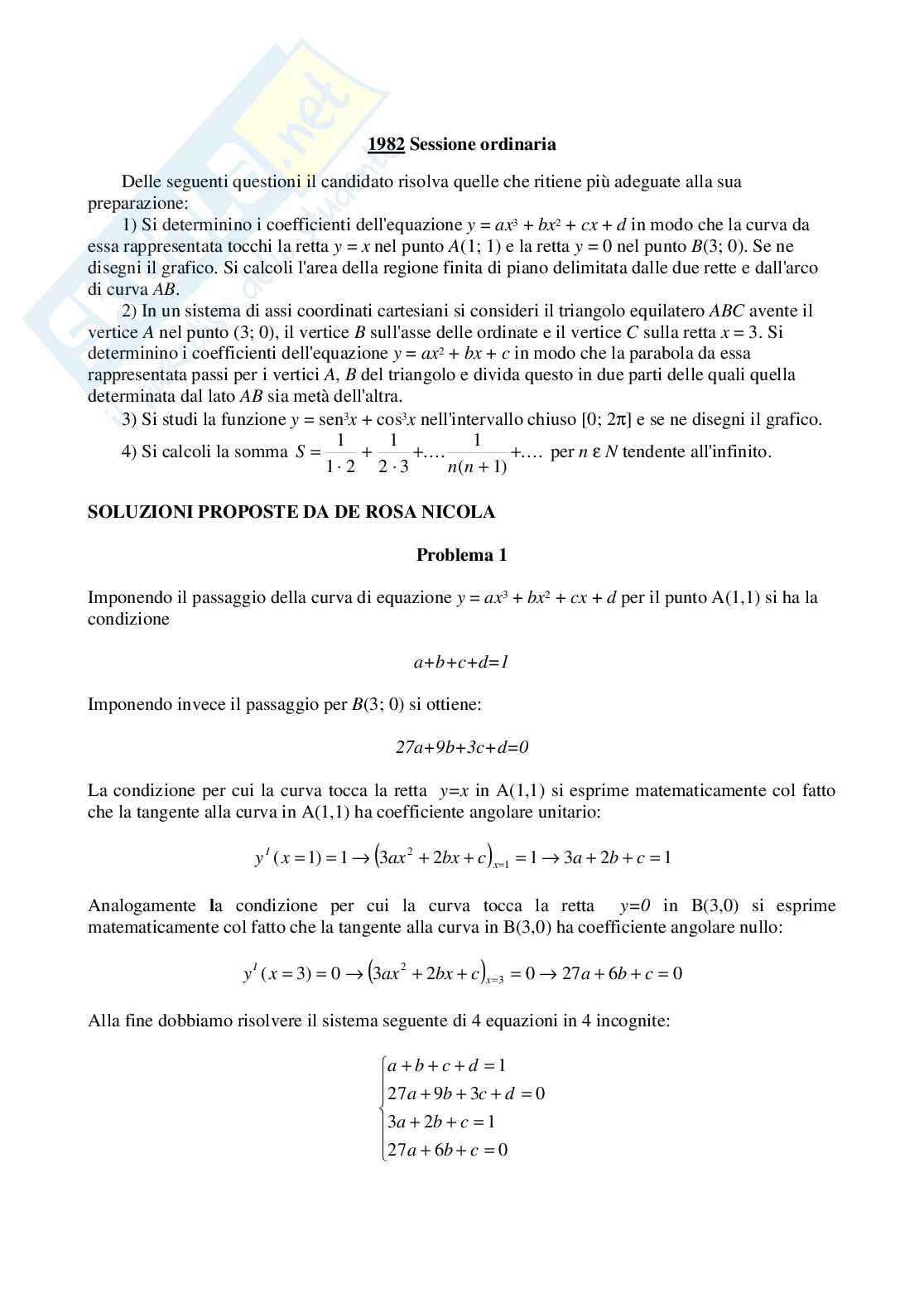 1982 - Problema completo della sessione ordinaria Pag. 1