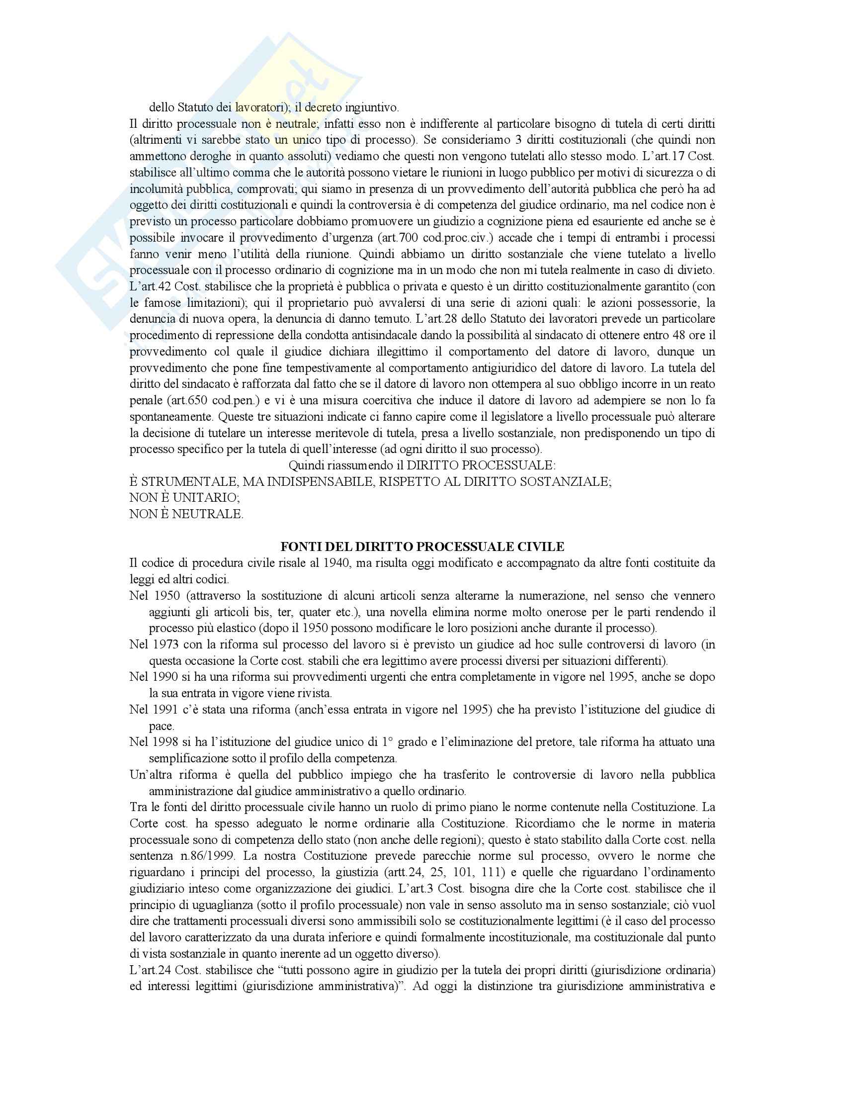 Diritto Processuale civile - Corso completo Pag. 2
