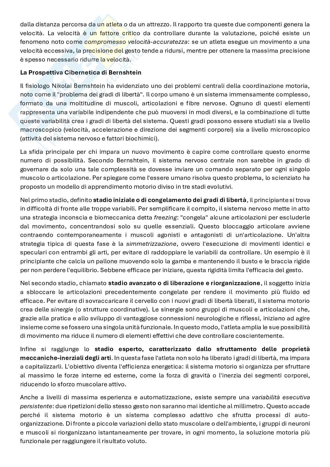 Analisi del movimento umano Pag. 2