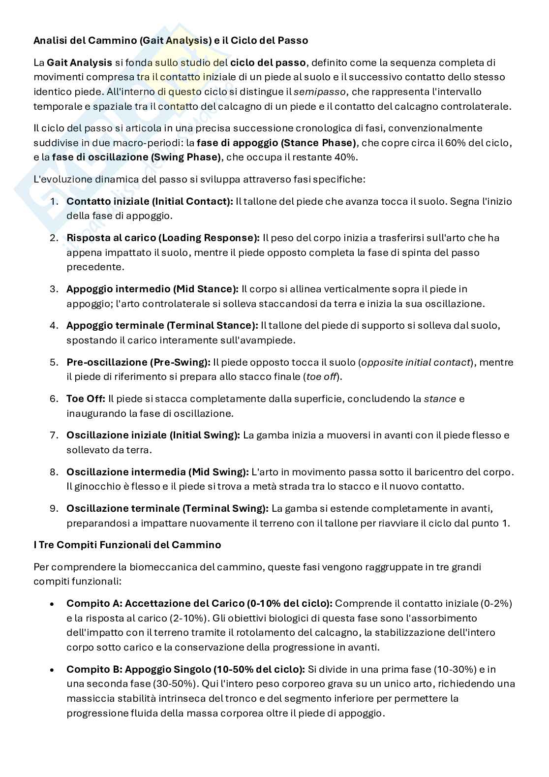 Analisi del movimento umano Pag. 31