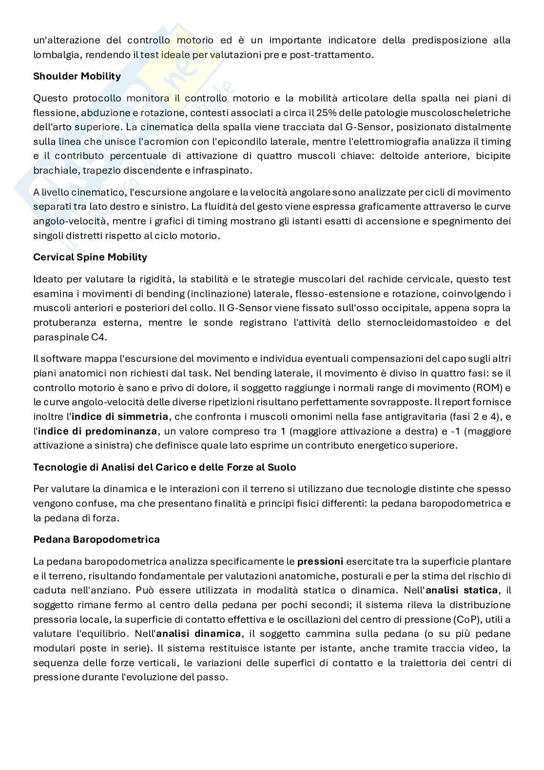 Analisi del movimento umano Pag. 6