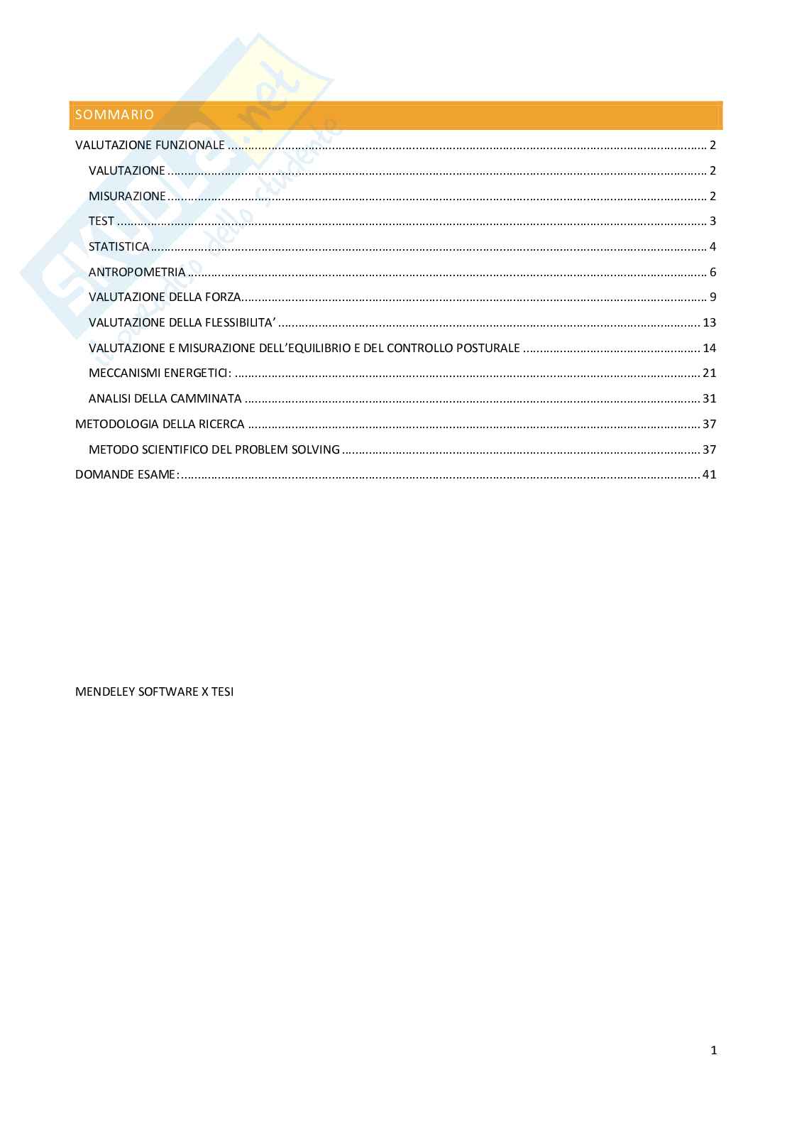 Valutazione funzionale Pag. 1