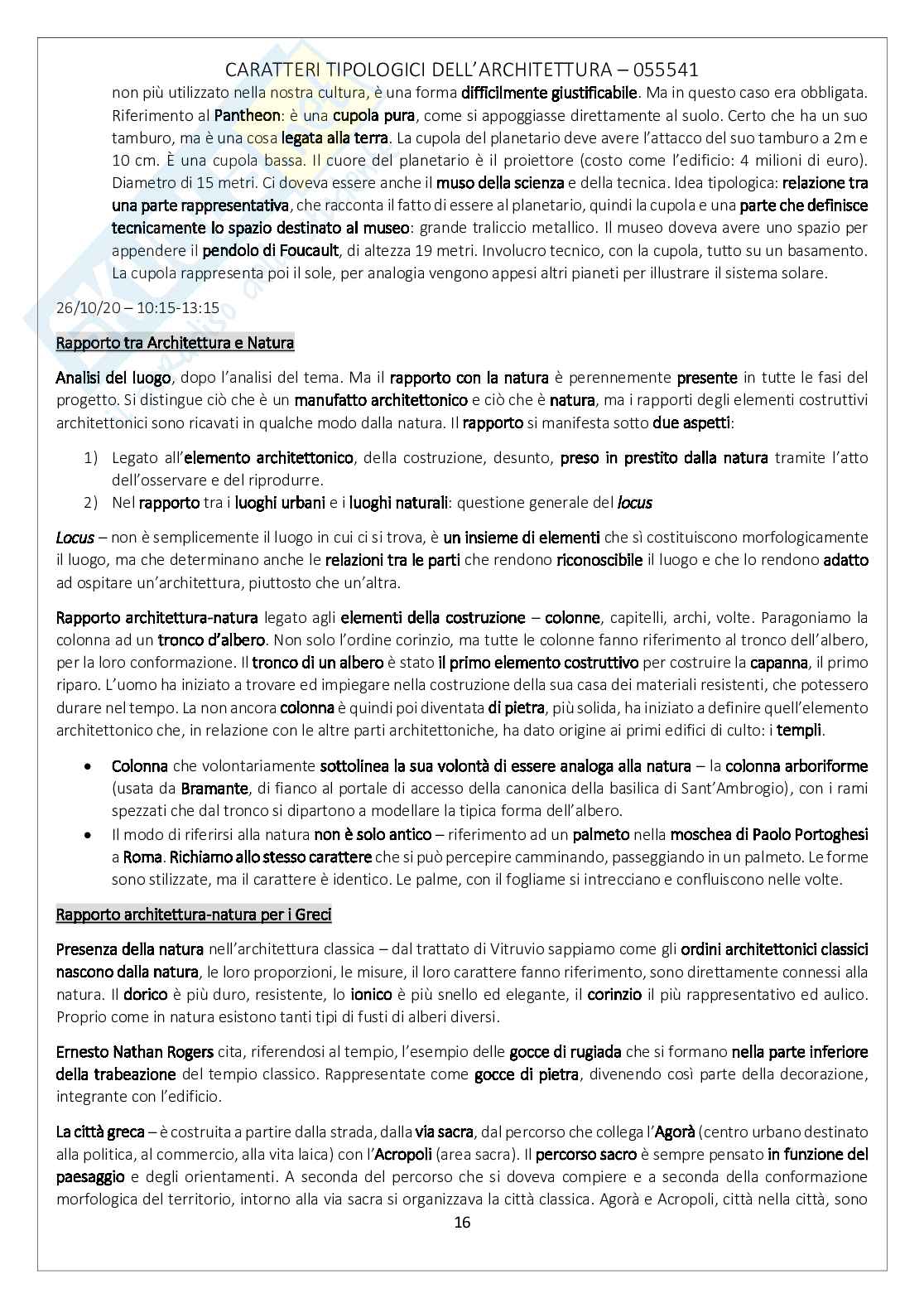 Caratteri tipologici dell'architettura Pag. 16
