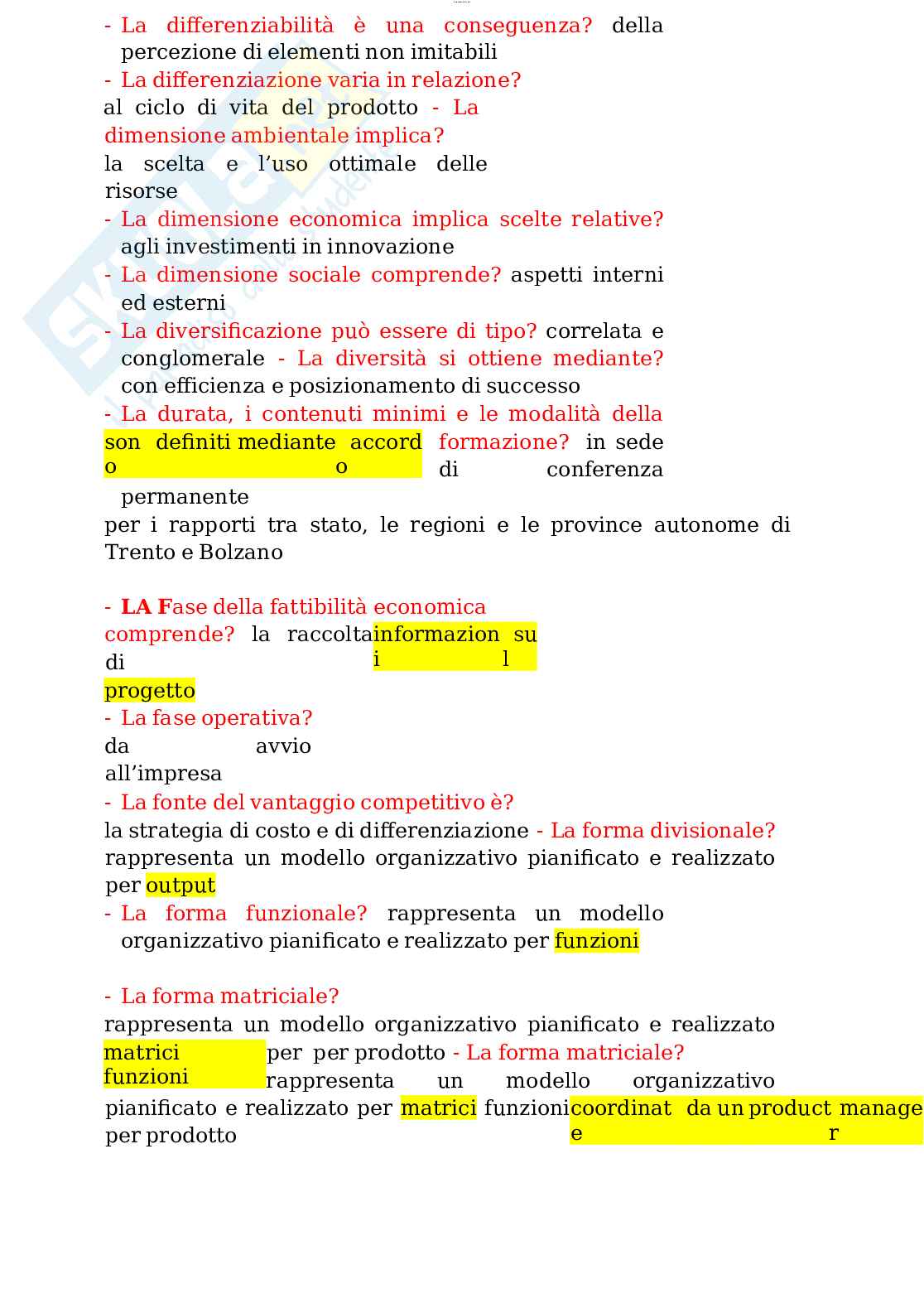 Paniere esame Economia e gestione delle imprese Pag. 21