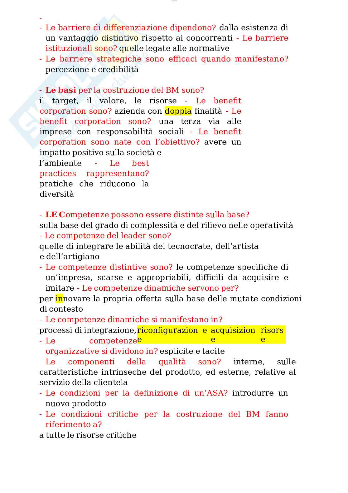 Paniere esame Economia e gestione delle imprese Pag. 26