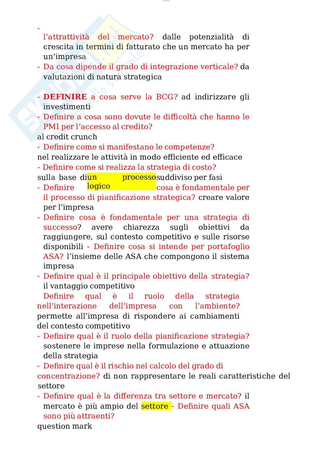Paniere esame Economia e gestione delle imprese Pag. 6