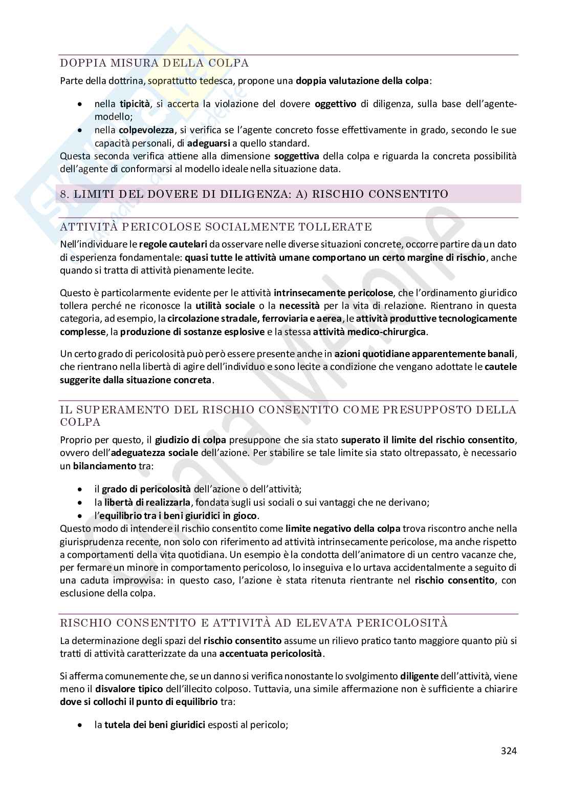 Riassunto esame Diritto penale , Prof. Castaldo Andrea, libro consigliato Diritto penale - parte generale, IX ed.a pag. 581 a 610, da pag. 619 a 667, da pag. 689 a 695, da pag. 735 a 768, Fiandaca, Musco Pag. 1
