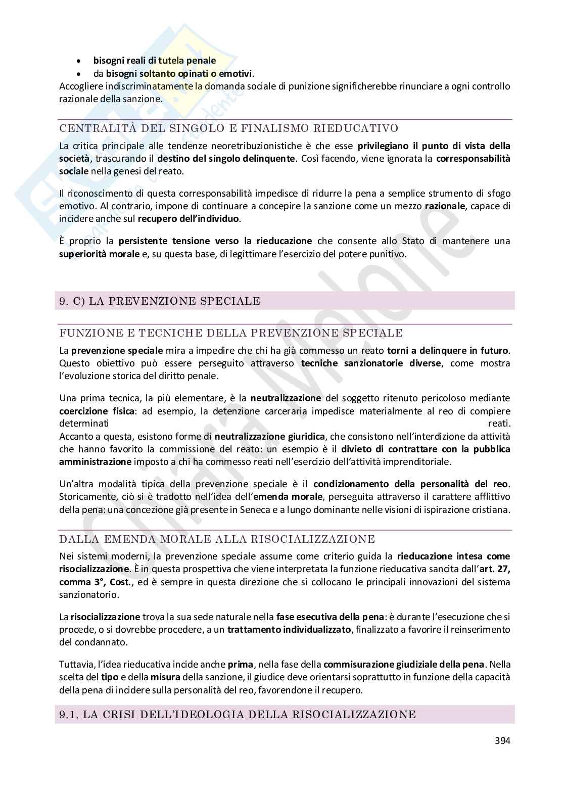 Riassunto esame Diritto penale , Prof. Castaldo Andrea, libro consigliato Diritto penale - parte generale, IX ed.a pag. 581 a 610, da pag. 619 a 667, da pag. 689 a 695, da pag. 735 a 768, Fiandaca, Musco Pag. 71