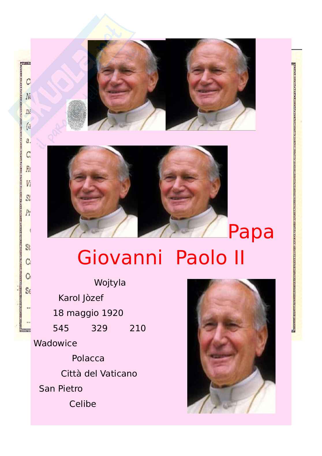 Papa Giovanni Paolo II - Lettera