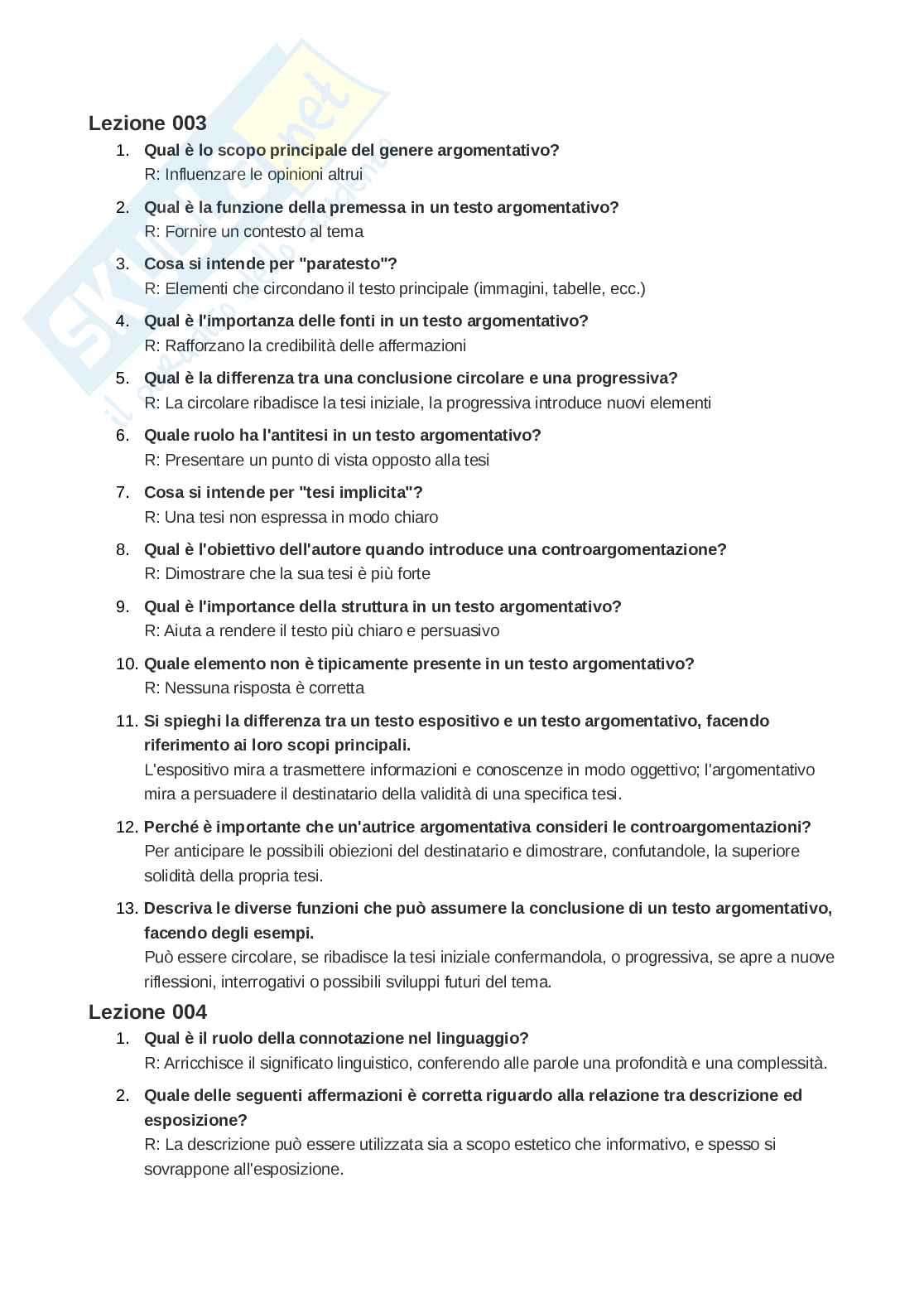 Appunti esame Laboratorio di scrittura Pag. 1
