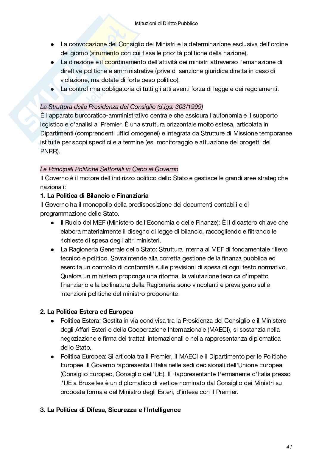 Riassunto esame Istituzioni di diritto pubblico, Prof. Macchia Marco, libro consigliato Diritto Pubblico (XXI Edizione), Bin, Pitruzzella Pag. 41