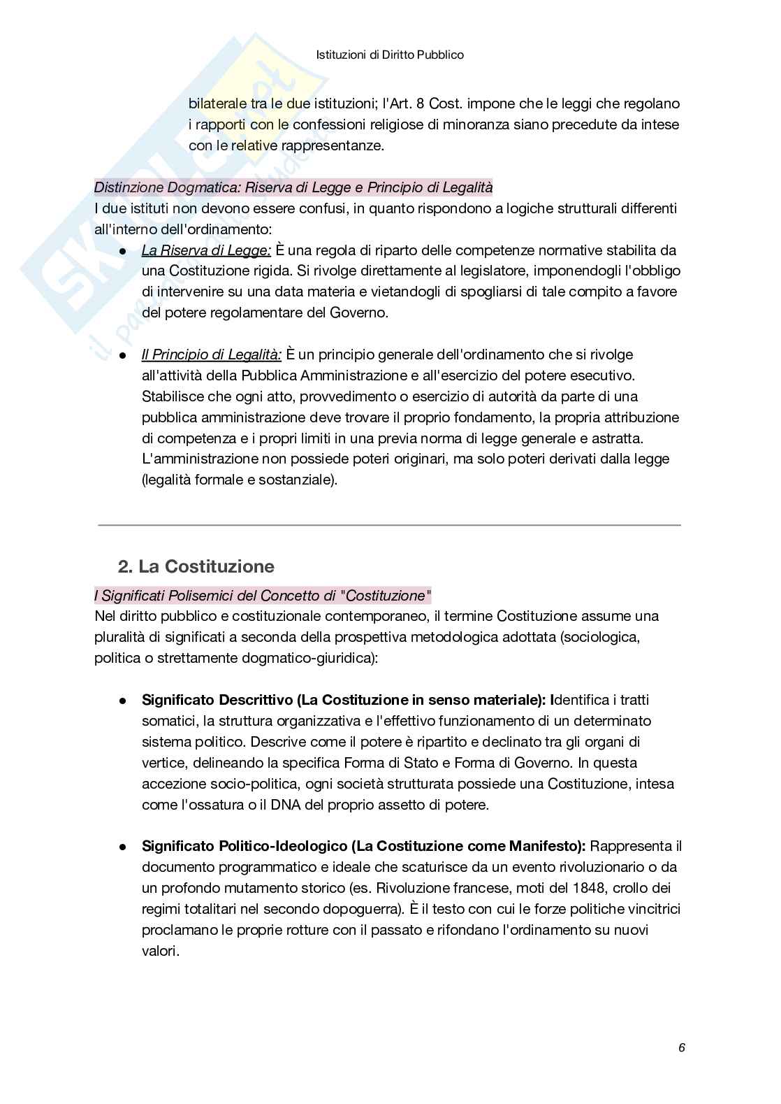 Riassunto esame Istituzioni di diritto pubblico, Prof. Macchia Marco, libro consigliato Diritto Pubblico (XXI Edizione), Bin, Pitruzzella Pag. 6