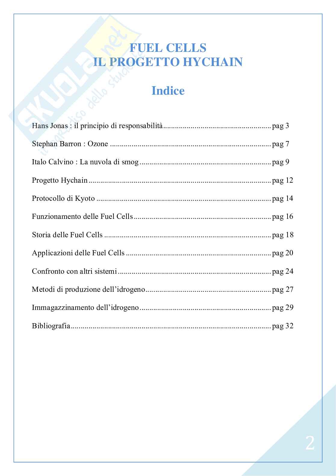 Fuel Cells: il Progetto Hychain Pag. 2