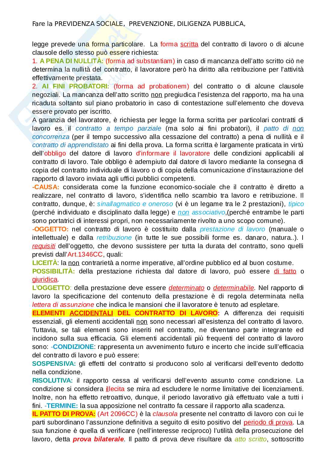 Diritto del lavoro Pag. 11