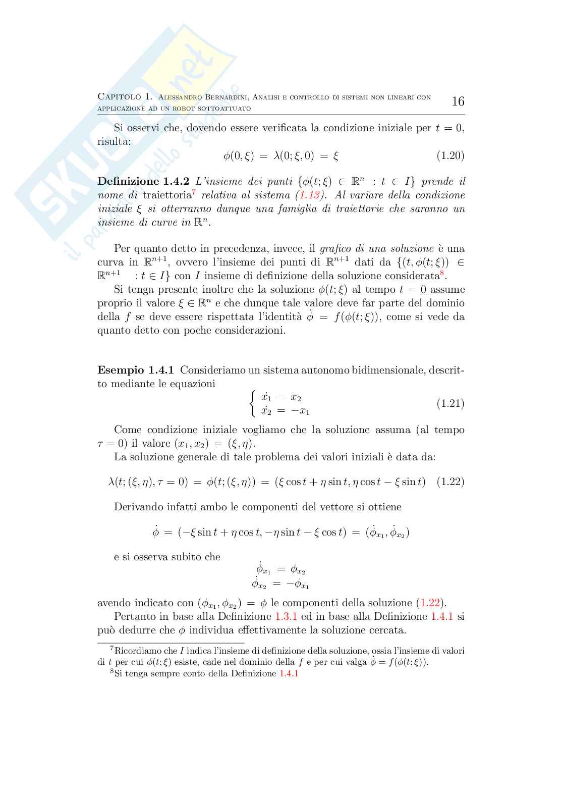 Tesi di laurea Ingegneria Elettronica: Analisi e controllo di sistemi non lineari con applicazione Pag. 16