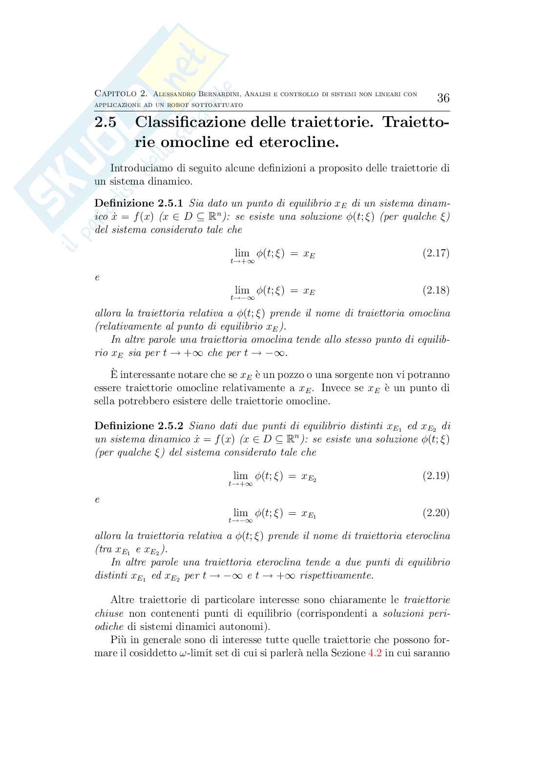 Tesi di laurea Ingegneria Elettronica: Analisi e controllo di sistemi non lineari con applicazione Pag. 36