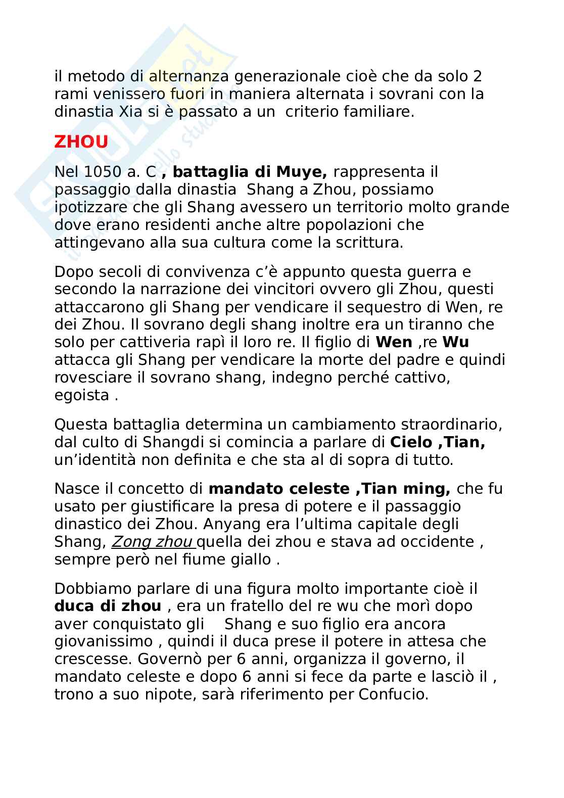 Storia della Cina Pag. 6