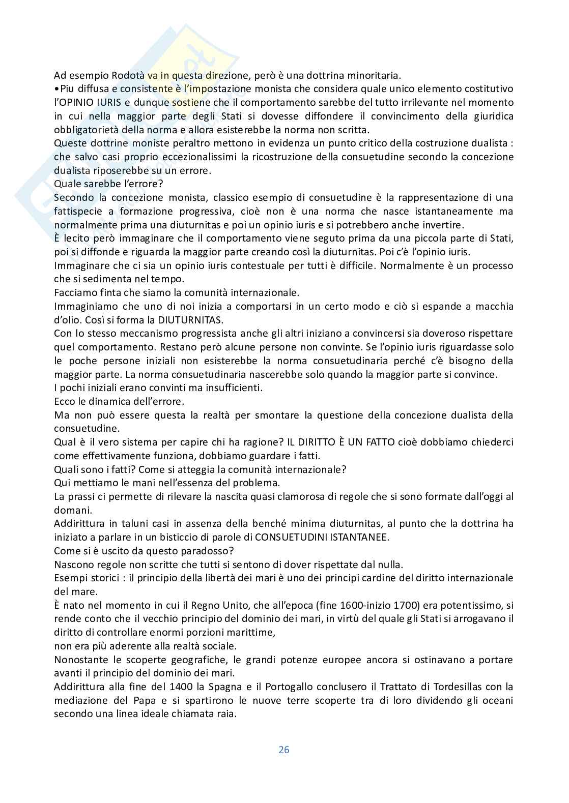 Riassunto esame Diritto internazionale, Prof. Scalese Giancarlo, libro consigliato Diritto internazionale , Conforti Pag. 26