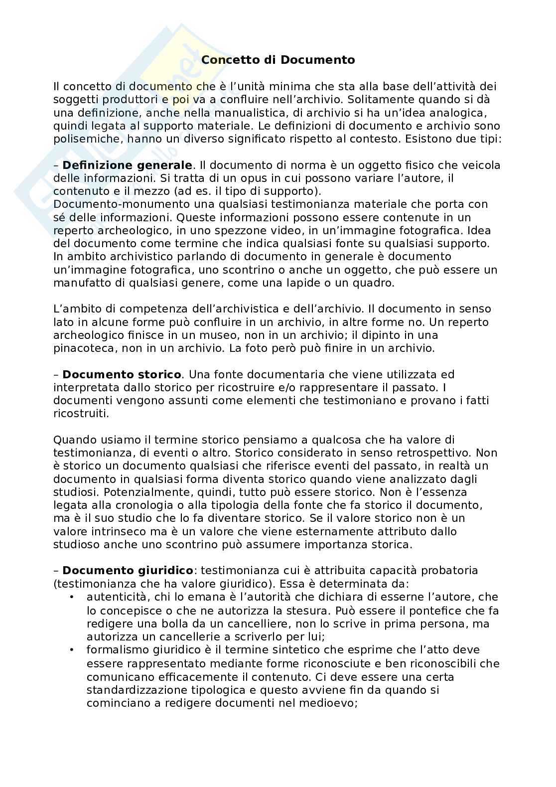 Appunti Istituzioni di archivistica Pag. 2