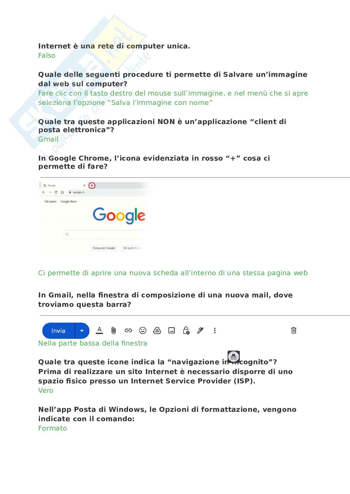 Eipass modulo 2: Guida all'uso di Gmail e Chrome. Aggiornato e completo. In ordine Pag. 2