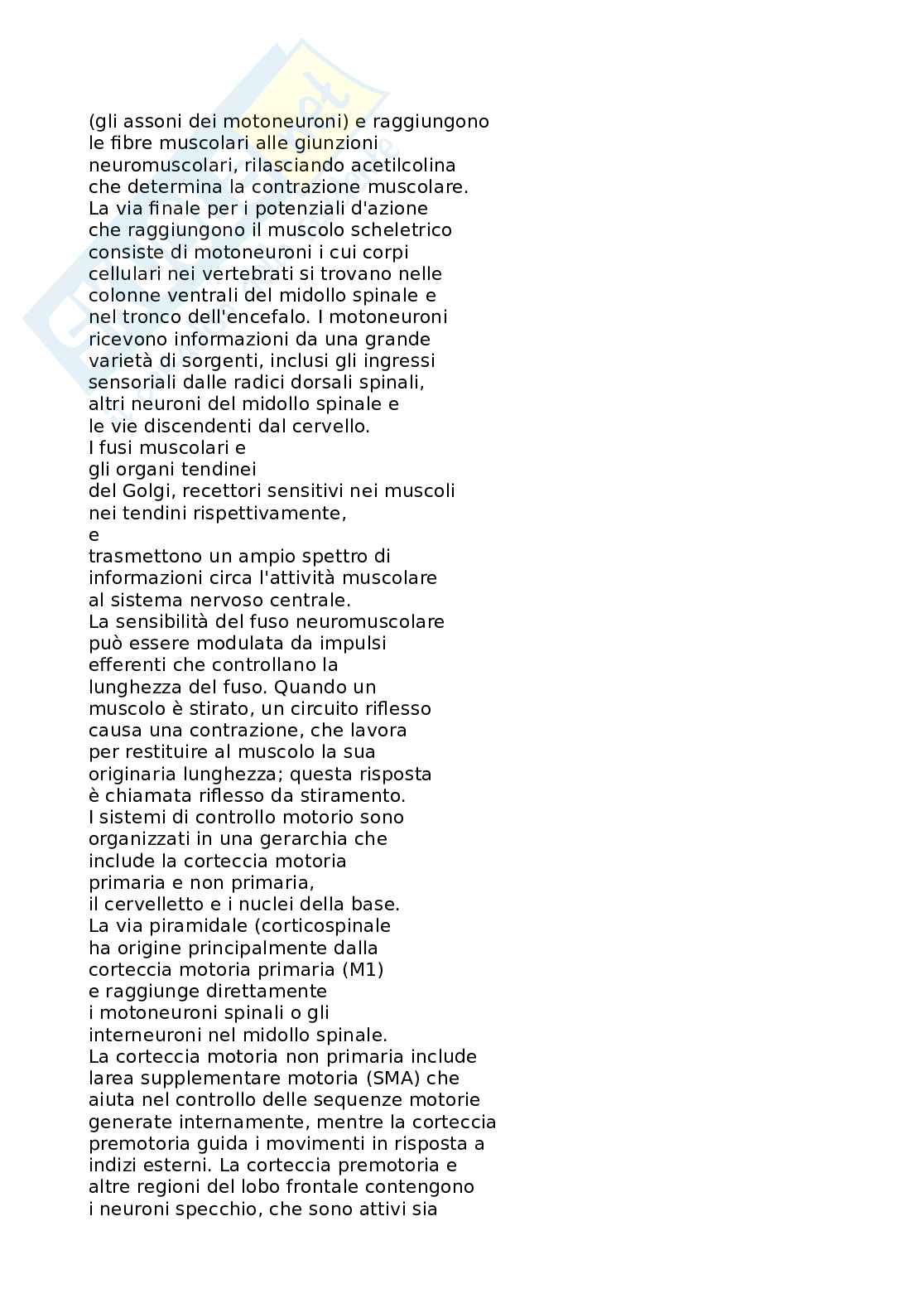 Riassunto esame Psicologia fisiologica, Prof. Costanzi Marco, libro consigliato Psicologia biologica, S.M. Breedlove, N.V. Watson Pag. 16