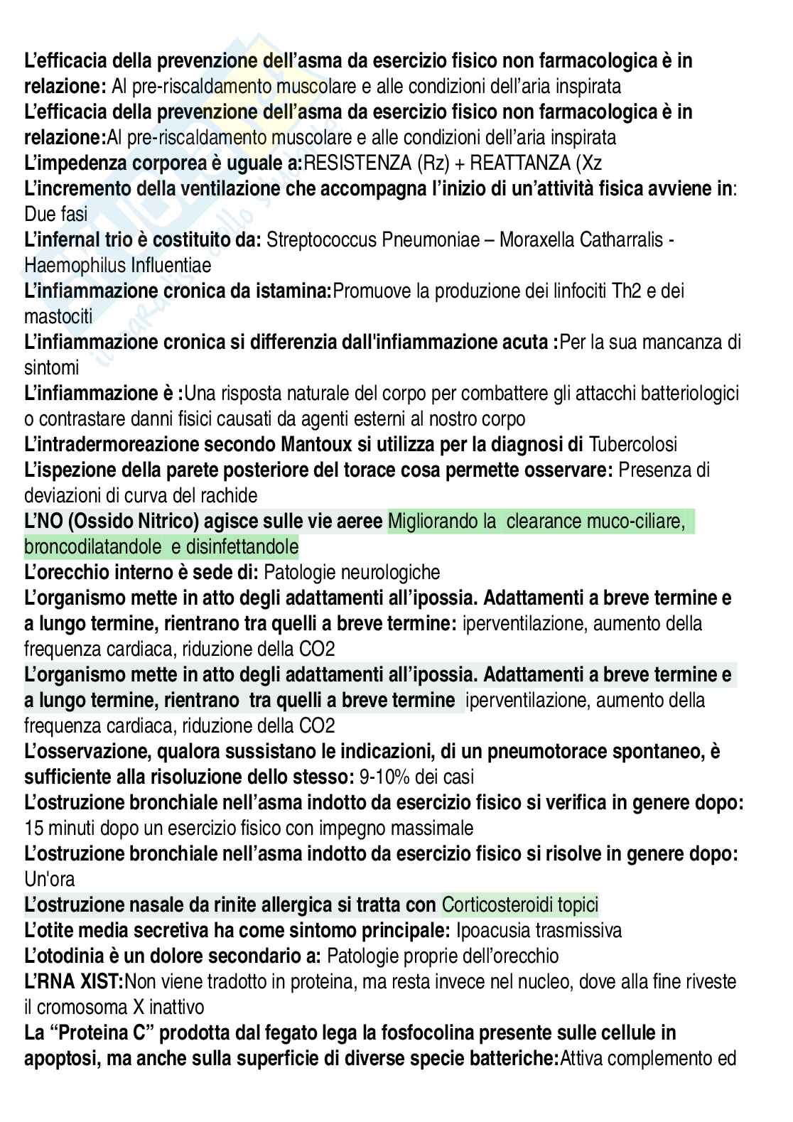 Ruolo delle vie aeree nello sport Pag. 11
