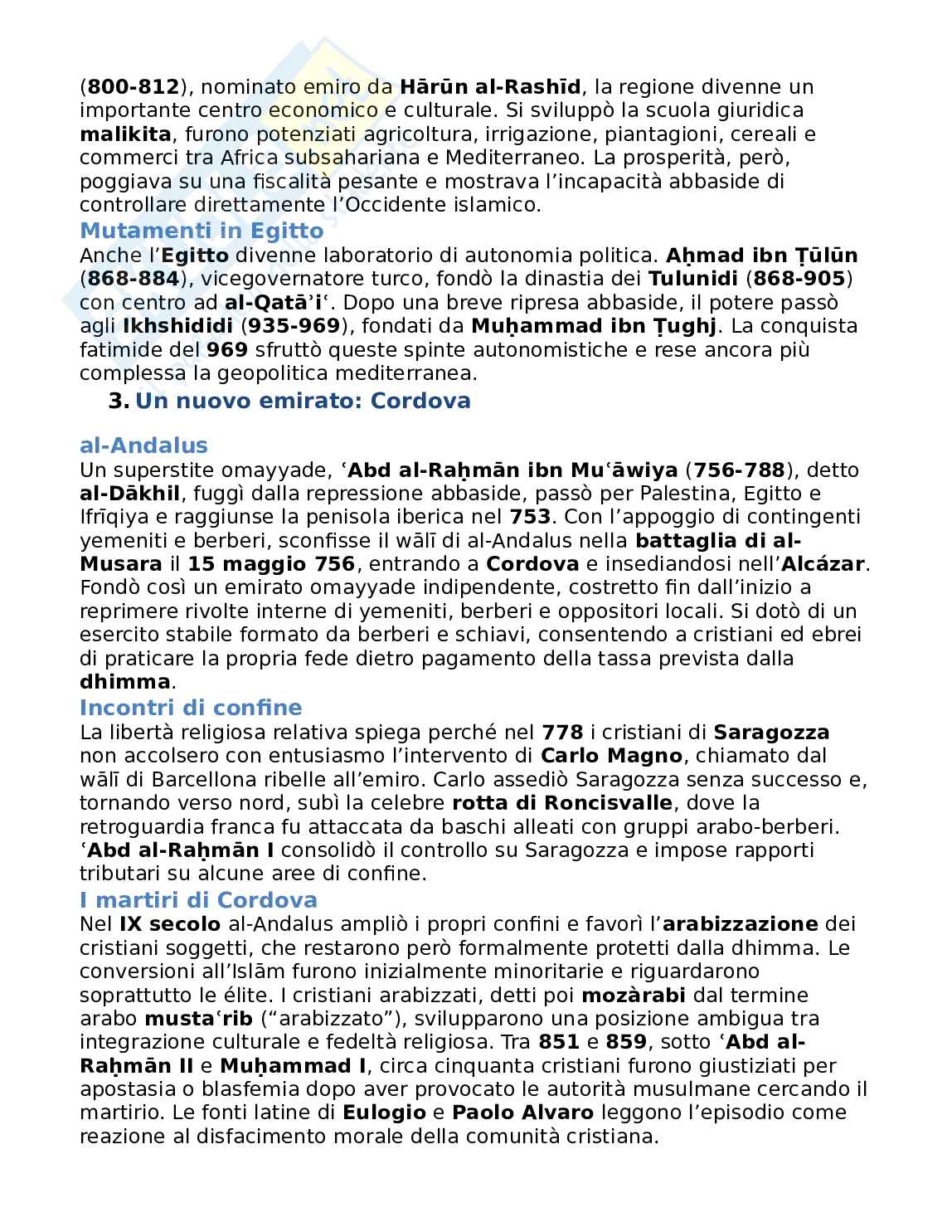 Riassunto esame Storia medievale, Prof. Musarra Antonio, libro consigliato Storia del Mediterraneo medievale, Musarra, Silanos Pag. 41