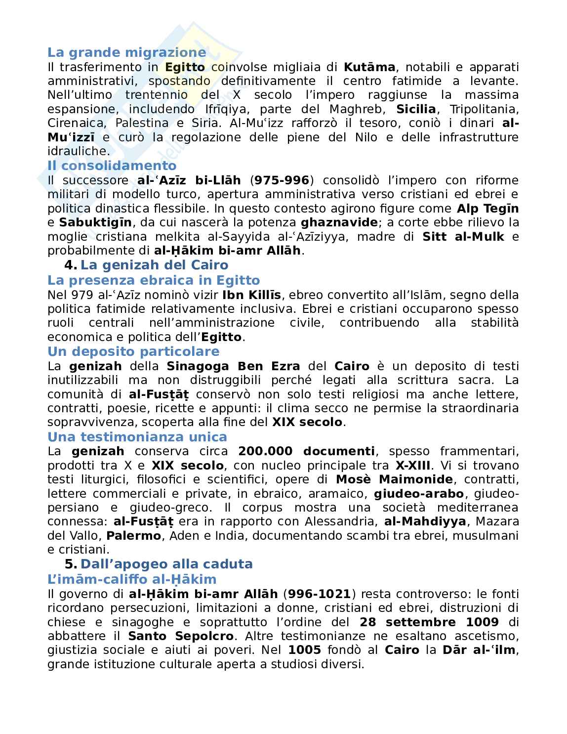 Riassunto esame Storia medievale, Prof. Musarra Antonio, libro consigliato Storia del Mediterraneo medievale, Musarra, Silanos Pag. 46