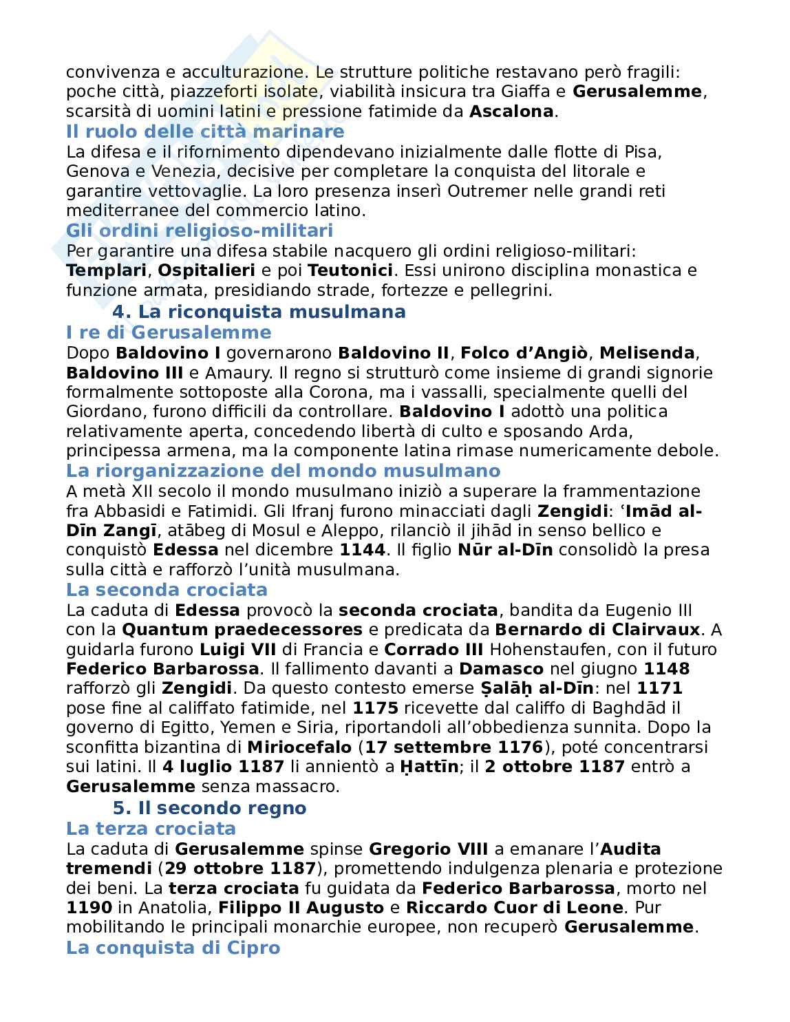 Riassunto esame Storia medievale, Prof. Musarra Antonio, libro consigliato Storia del Mediterraneo medievale, Musarra, Silanos Pag. 86