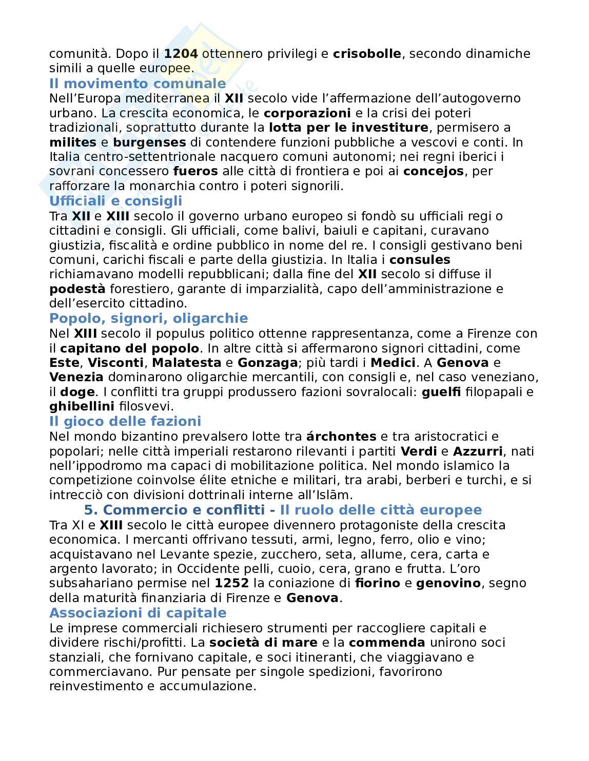 Riassunto esame Storia medievale, Prof. Musarra Antonio, libro consigliato Storia del Mediterraneo medievale, Musarra, Silanos Pag. 91
