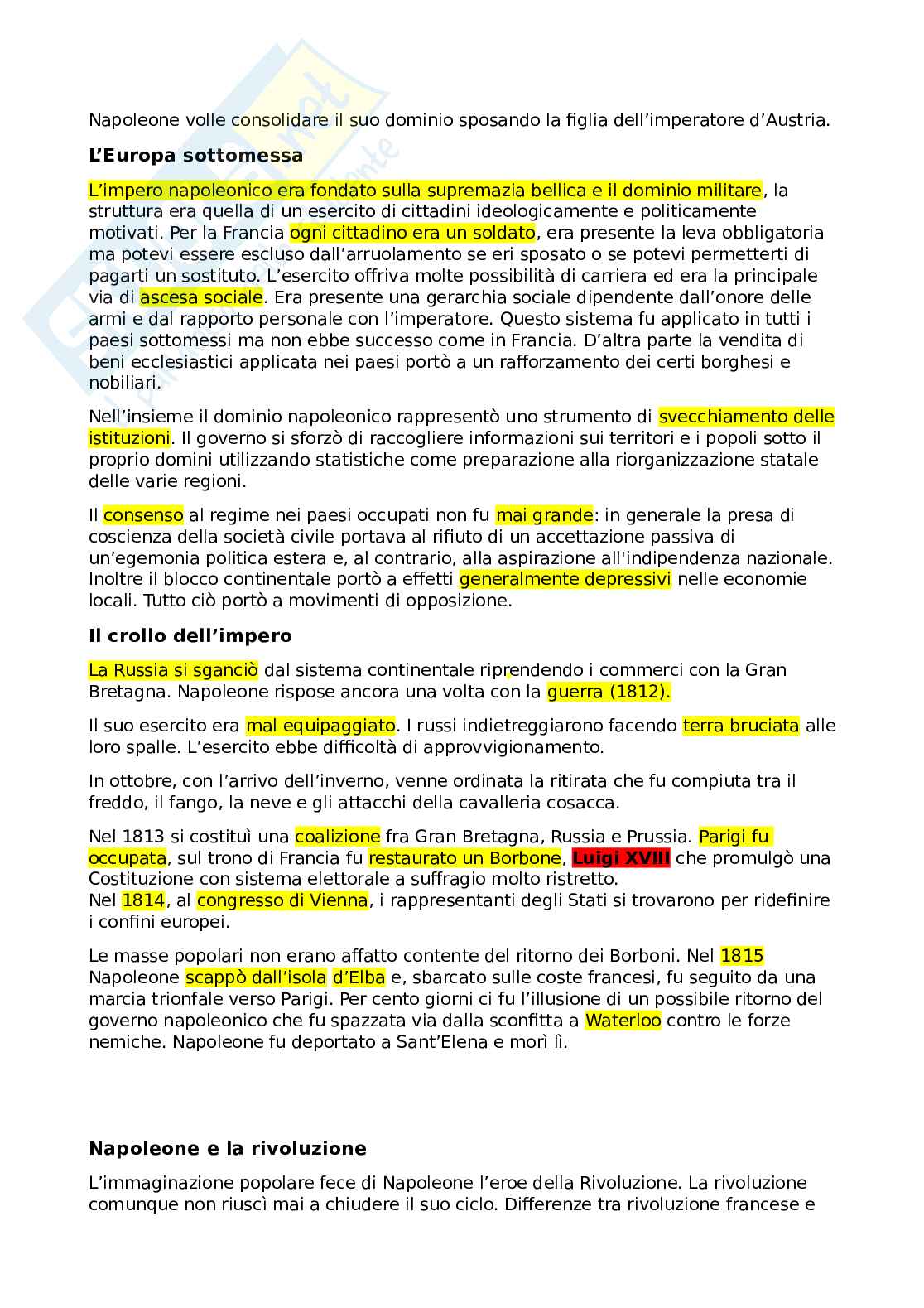 Storia contemporanea - Appunti  Pag. 11