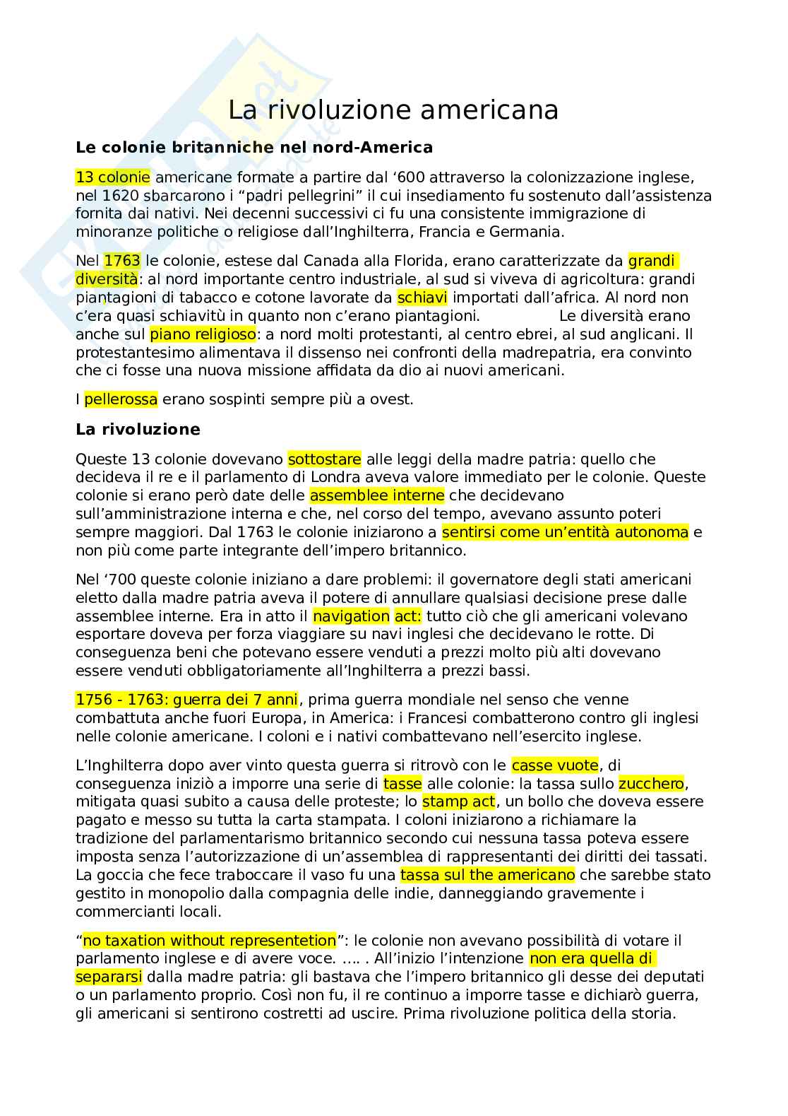 Storia contemporanea - Appunti  Pag. 2