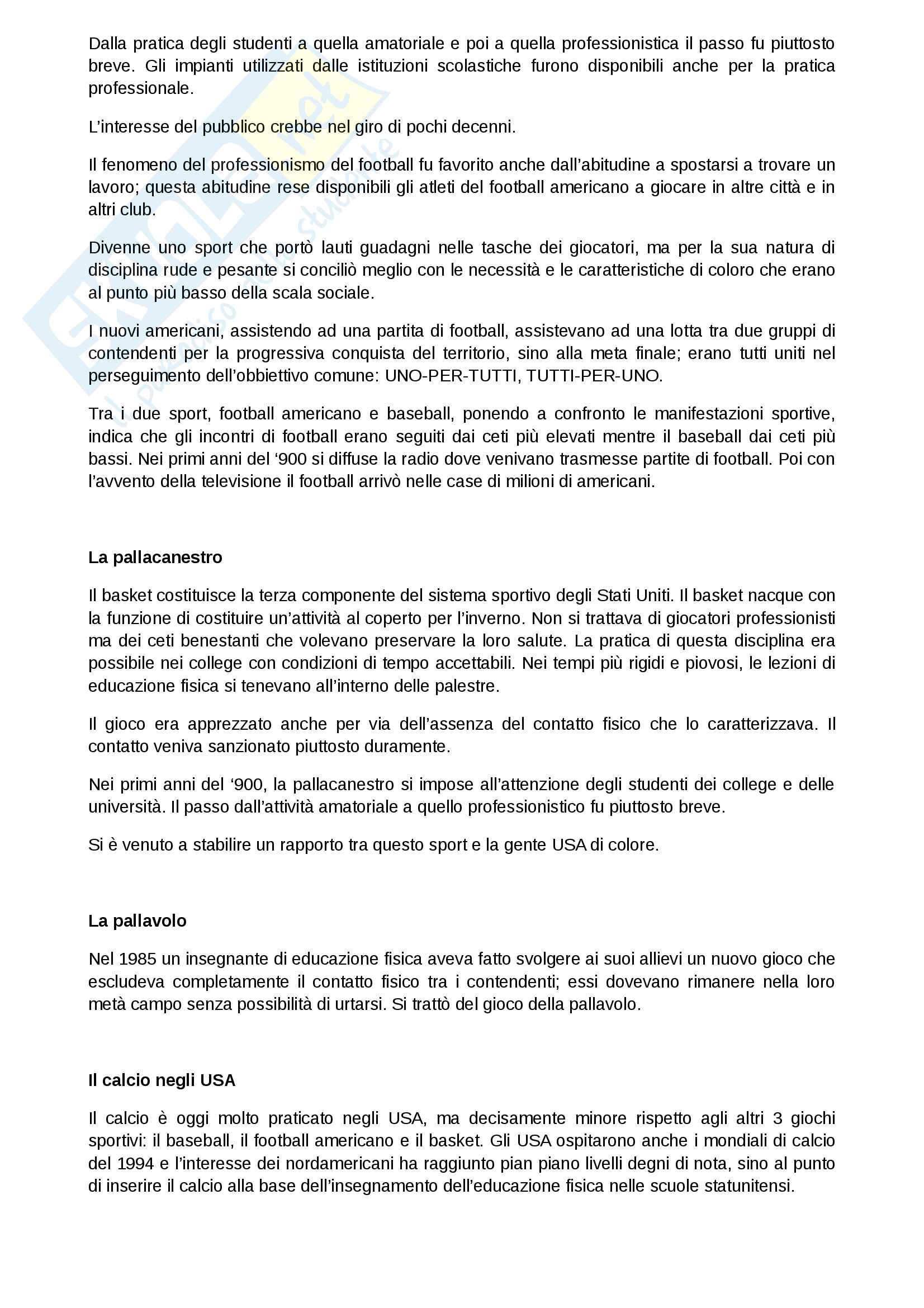 Riassunto Giochi sportivi (59 pag.) Pag. 6