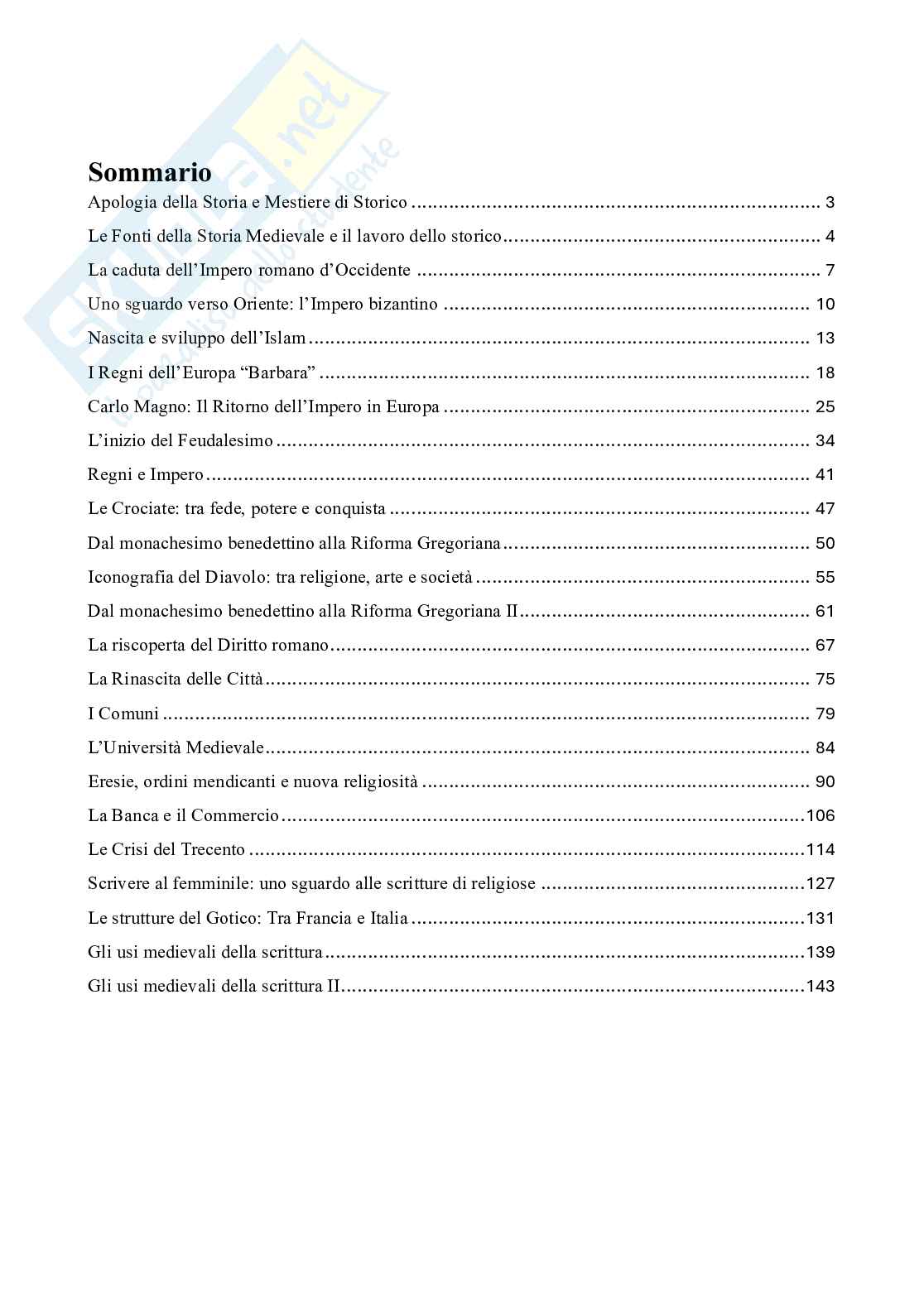 Appunti completi del corso di Storia medievale   Pag. 2