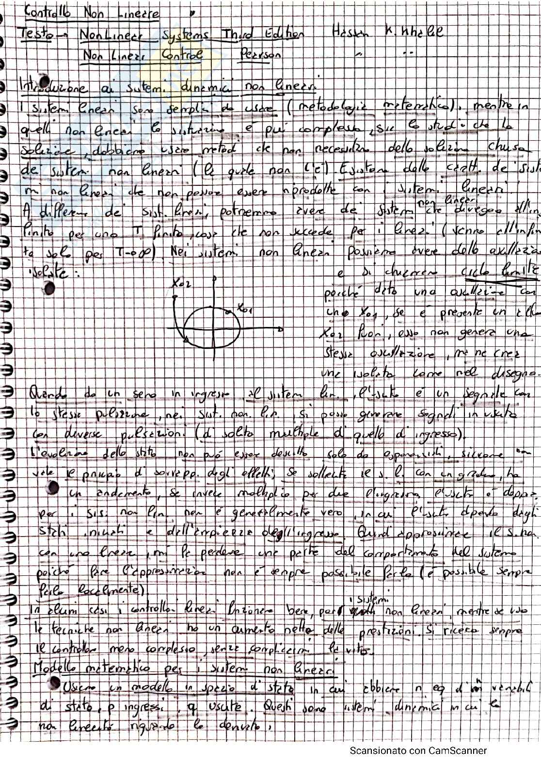 Controllo non lineare Pag. 1