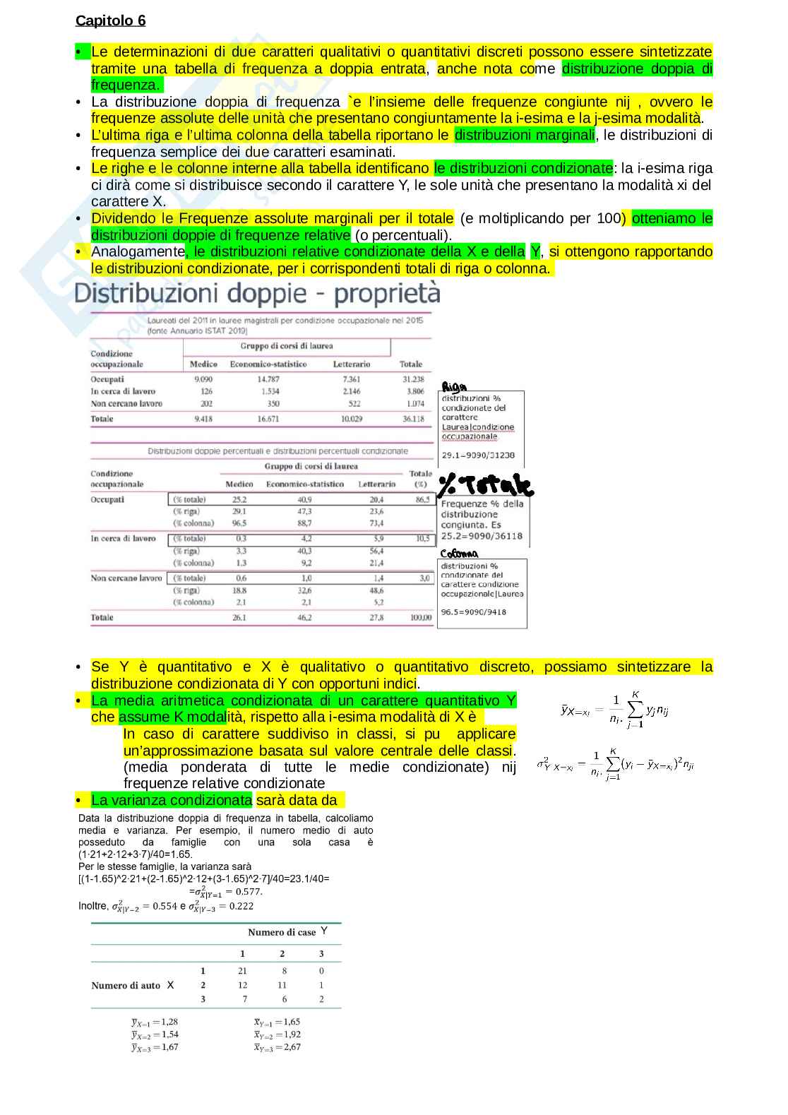 Statistica - Argomento numero 6 Pag. 1