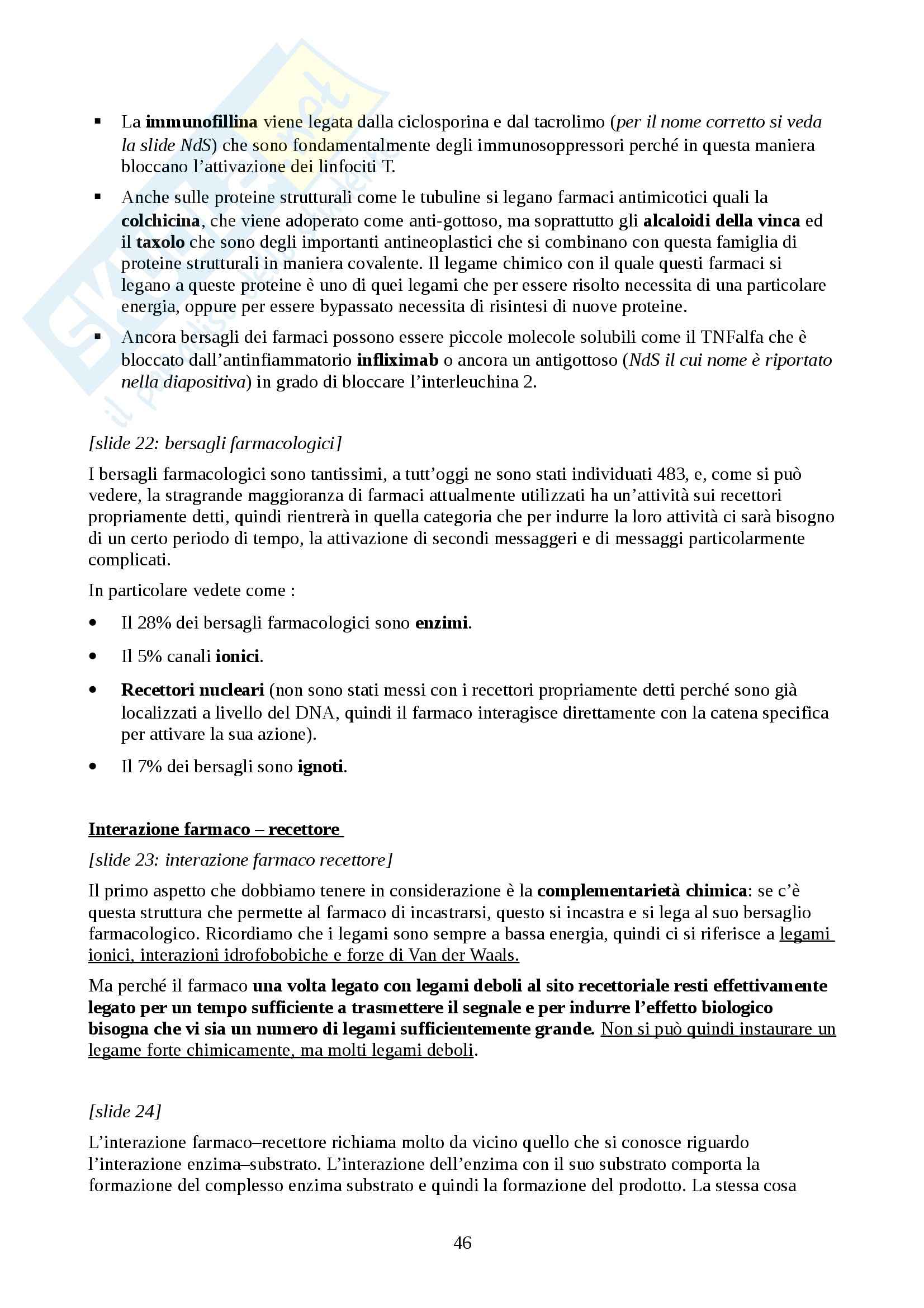 Farmacologia - farmacinetica e dinamica Pag. 46
