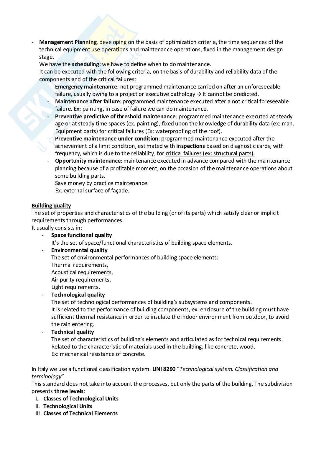 Durability and maintenance - Appunti - Voto 30 Pag. 6