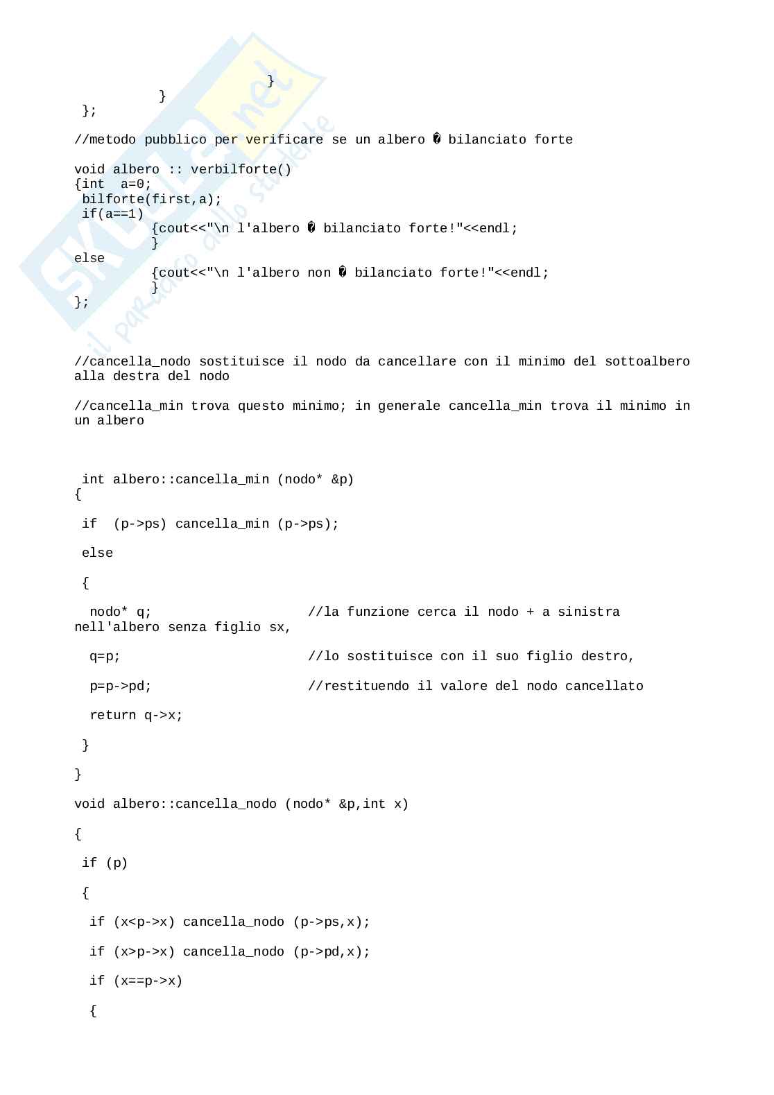 Programma C++: Albero (2) Pag. 2